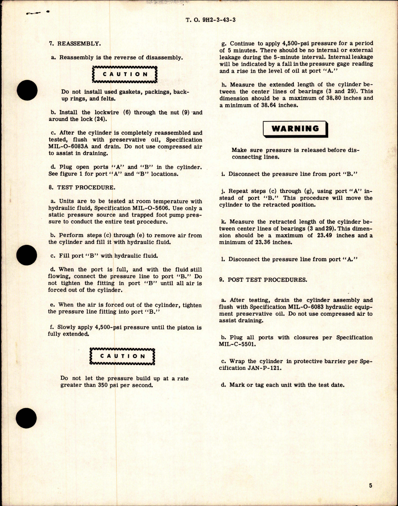 Sample page 5 from AirCorps Library document: Overhaul Instructions with Parts for Cylinder Assembly Actuating Nose Landing Gear  - 372682-1