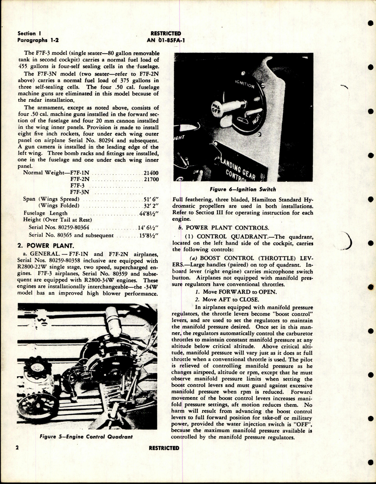 Sample page 8 from AirCorps Library document: Pilot's Handbook for F7F-1N, F7F-2N, F7F-3, and F7F-3N