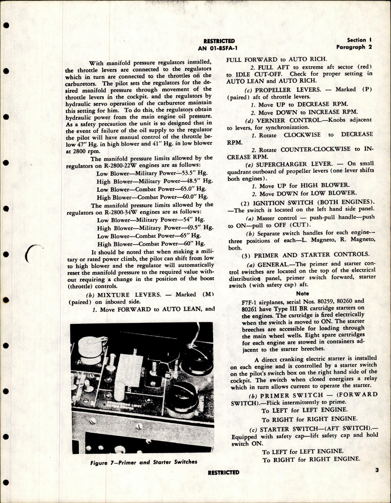 Sample page 9 from AirCorps Library document: Pilot's Handbook for F7F-1N, F7F-2N, F7F-3, and F7F-3N