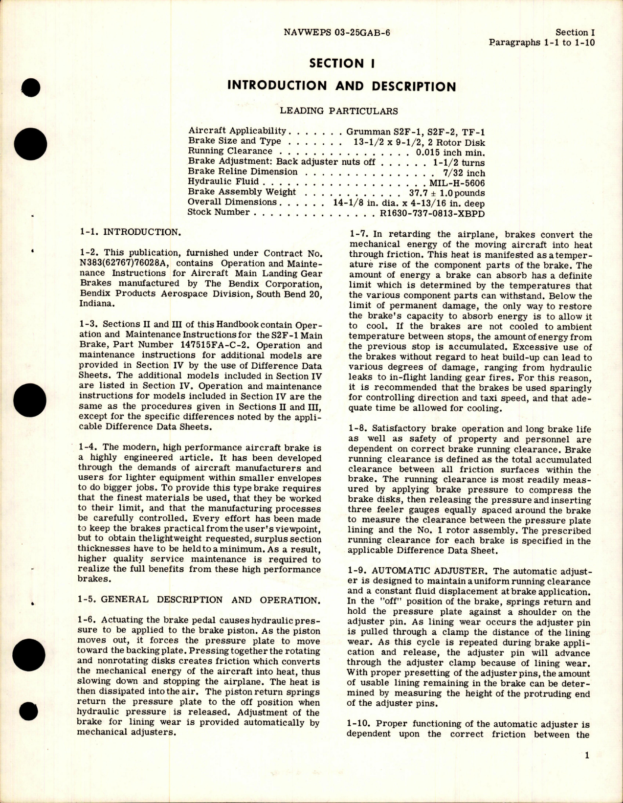 Sample page 5 from AirCorps Library document: Operation and Maintenance for Main Landing Gear Brake Assemblies