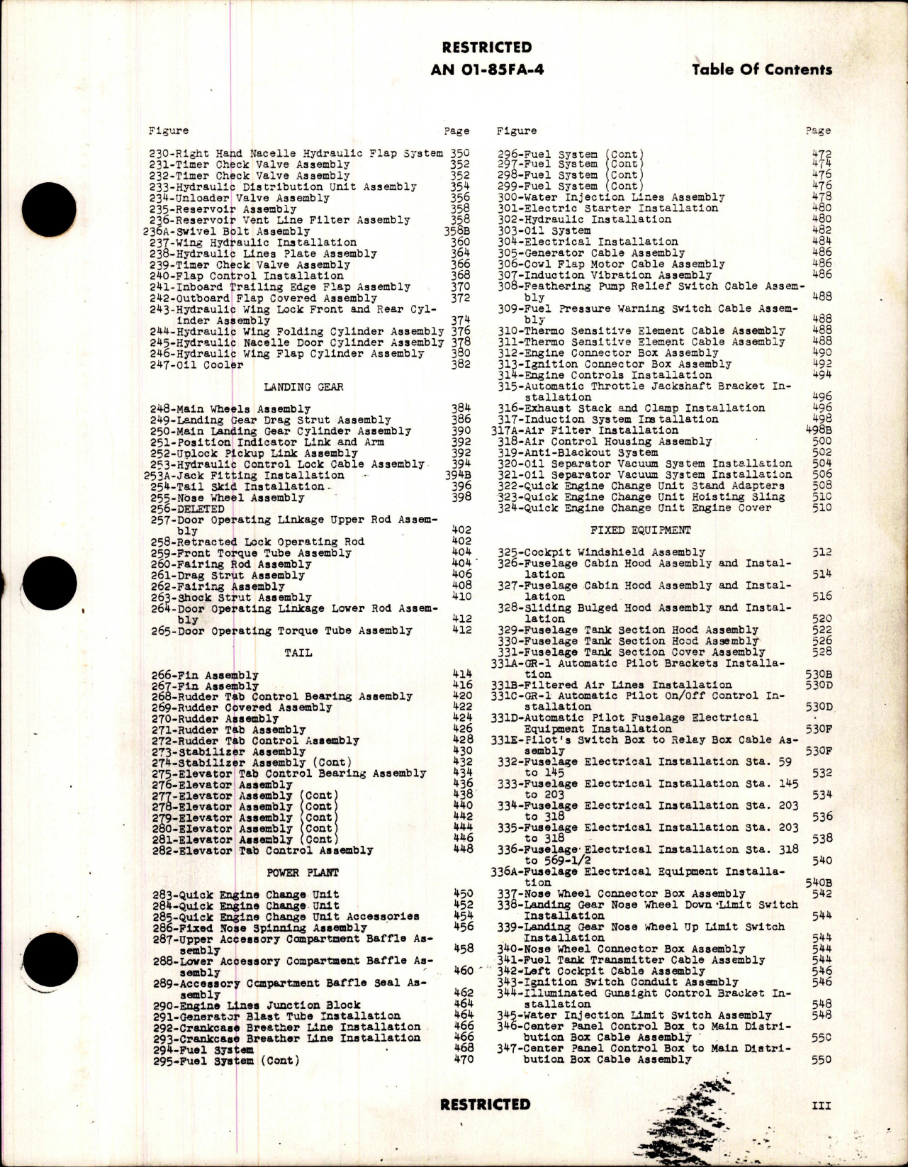 Sample page 5 from AirCorps Library document: Parts Catalog for F7F-1N, F7F-2N, F7F-3, F7F-3N, and F7F-4N
