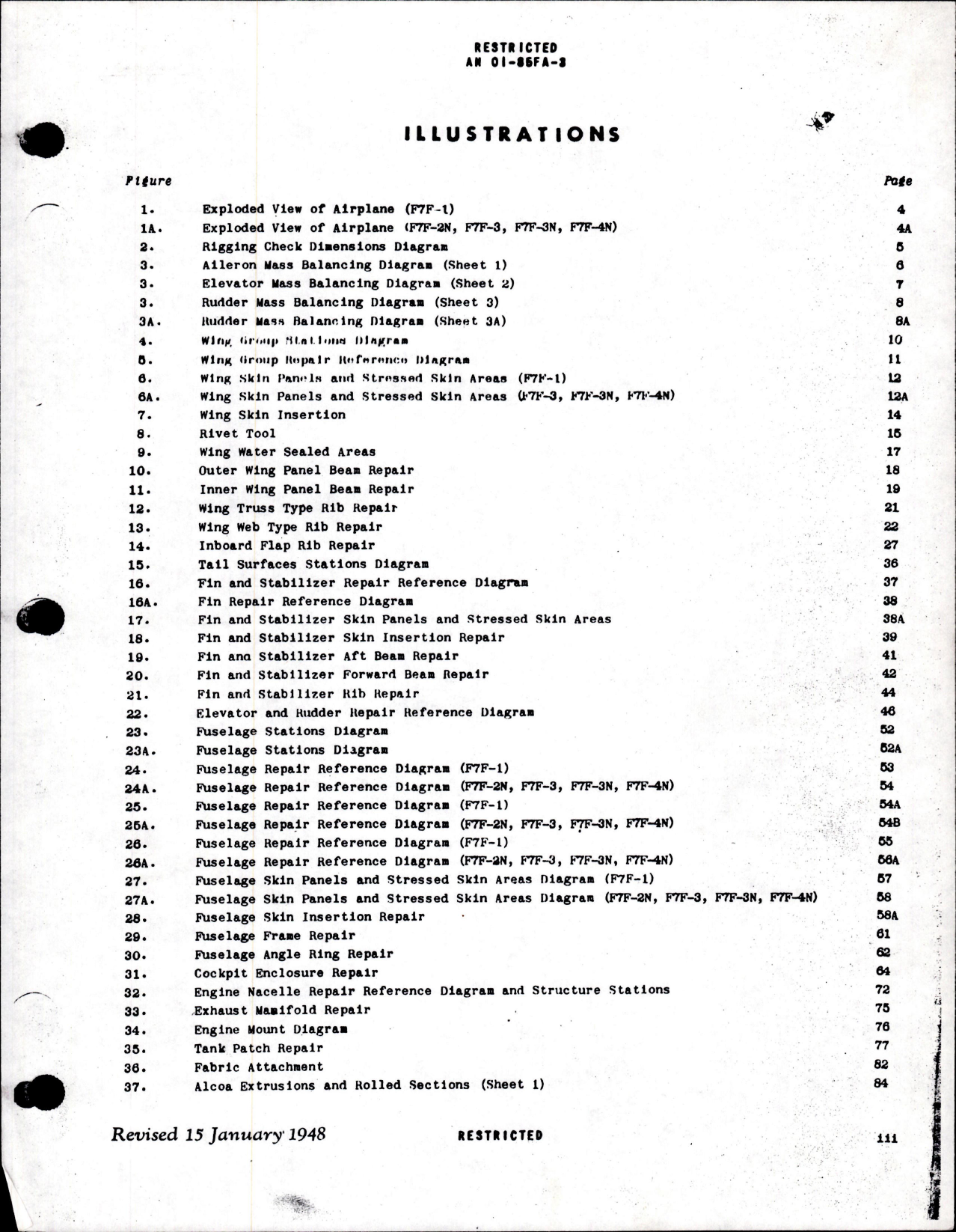 Sample page 7 from AirCorps Library document: Structural Repair Instructions for F7F-1 and F7F-2N