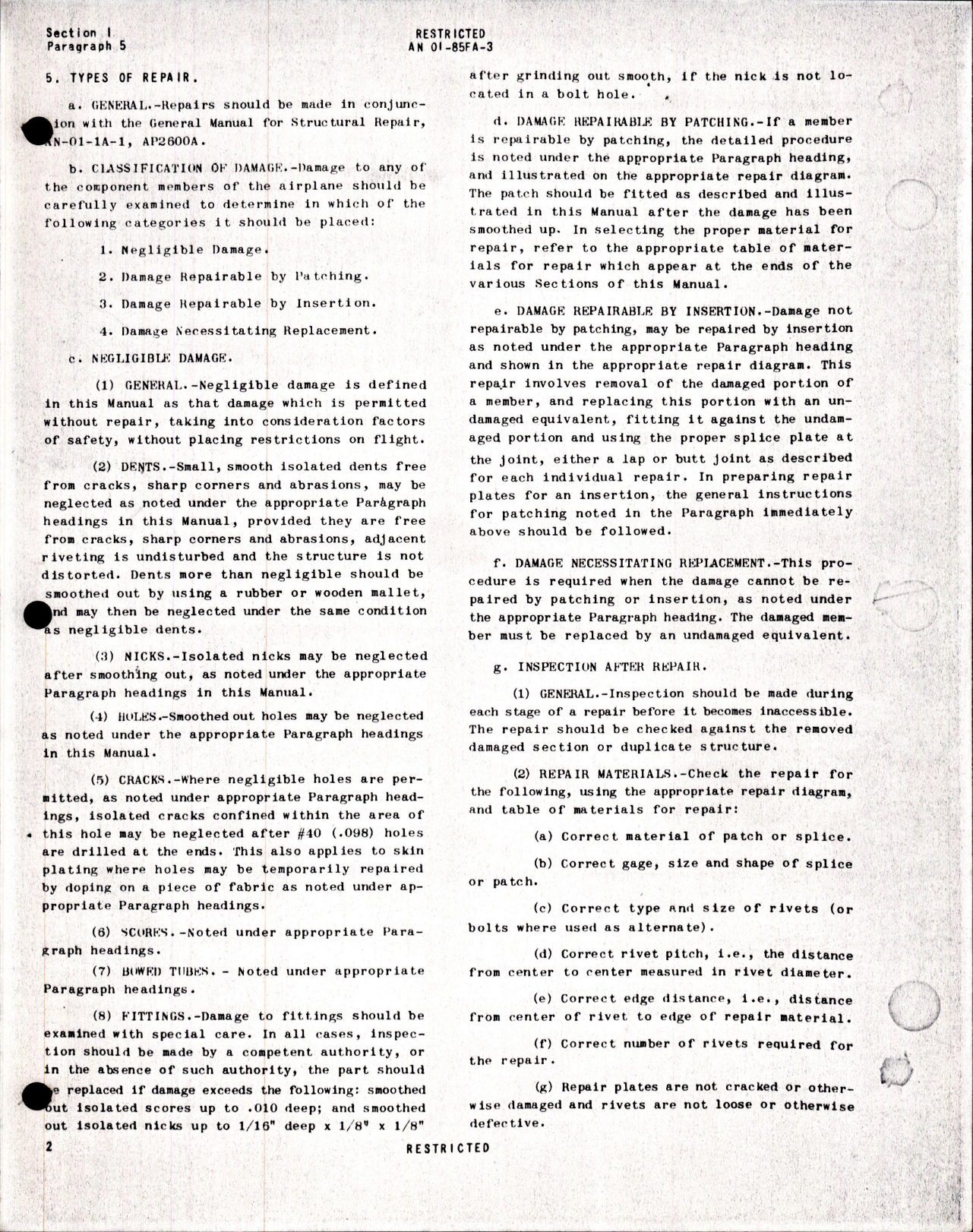 Sample page 9 from AirCorps Library document: Structural Repair Instructions for F7F-1N, F7F-2N, F7F-3, F7F-3N, and F7F-4N