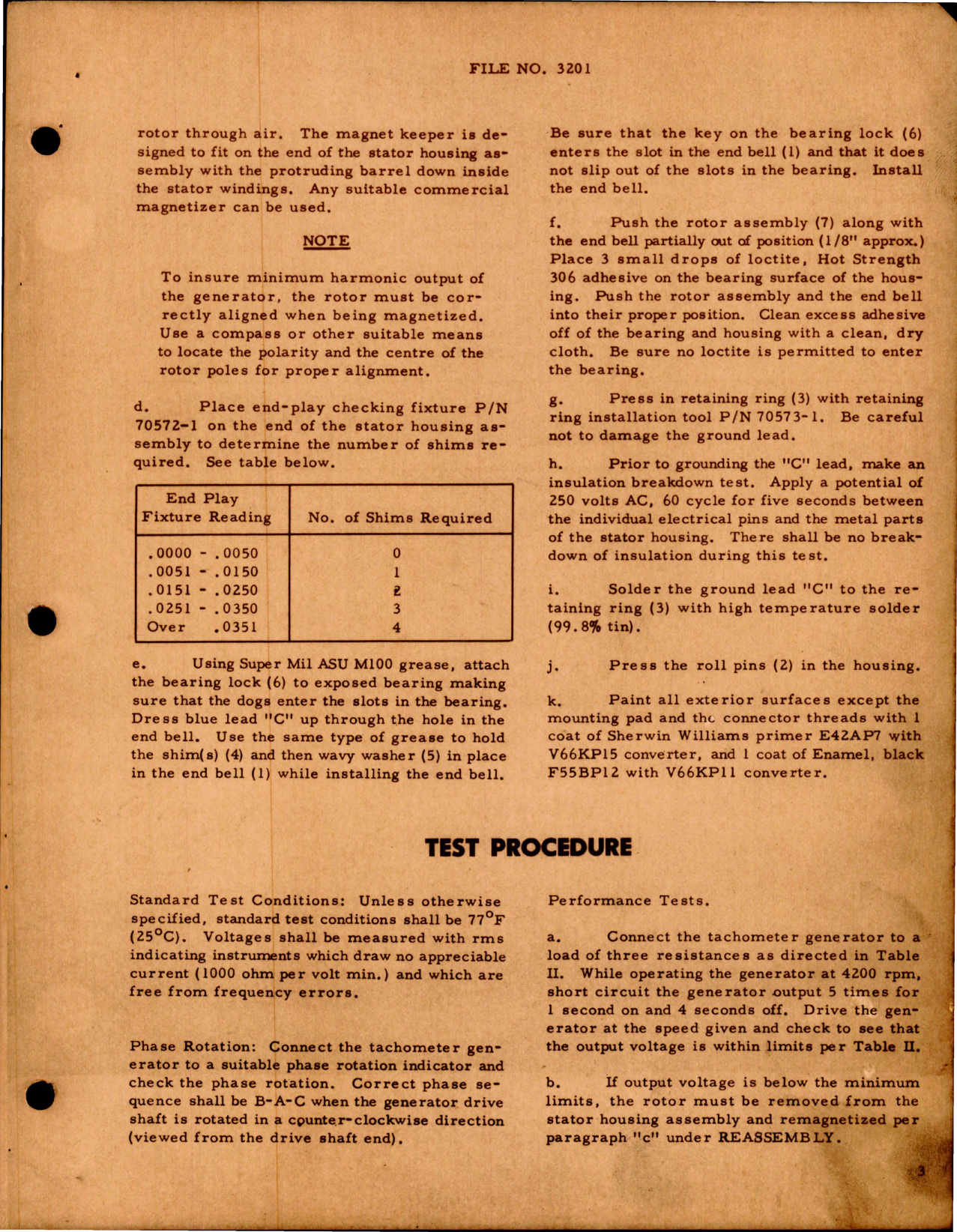 Sample page 7 from AirCorps Library document: Overhaul Instructions with Parts for Tachometer Generator - Model 32005-005