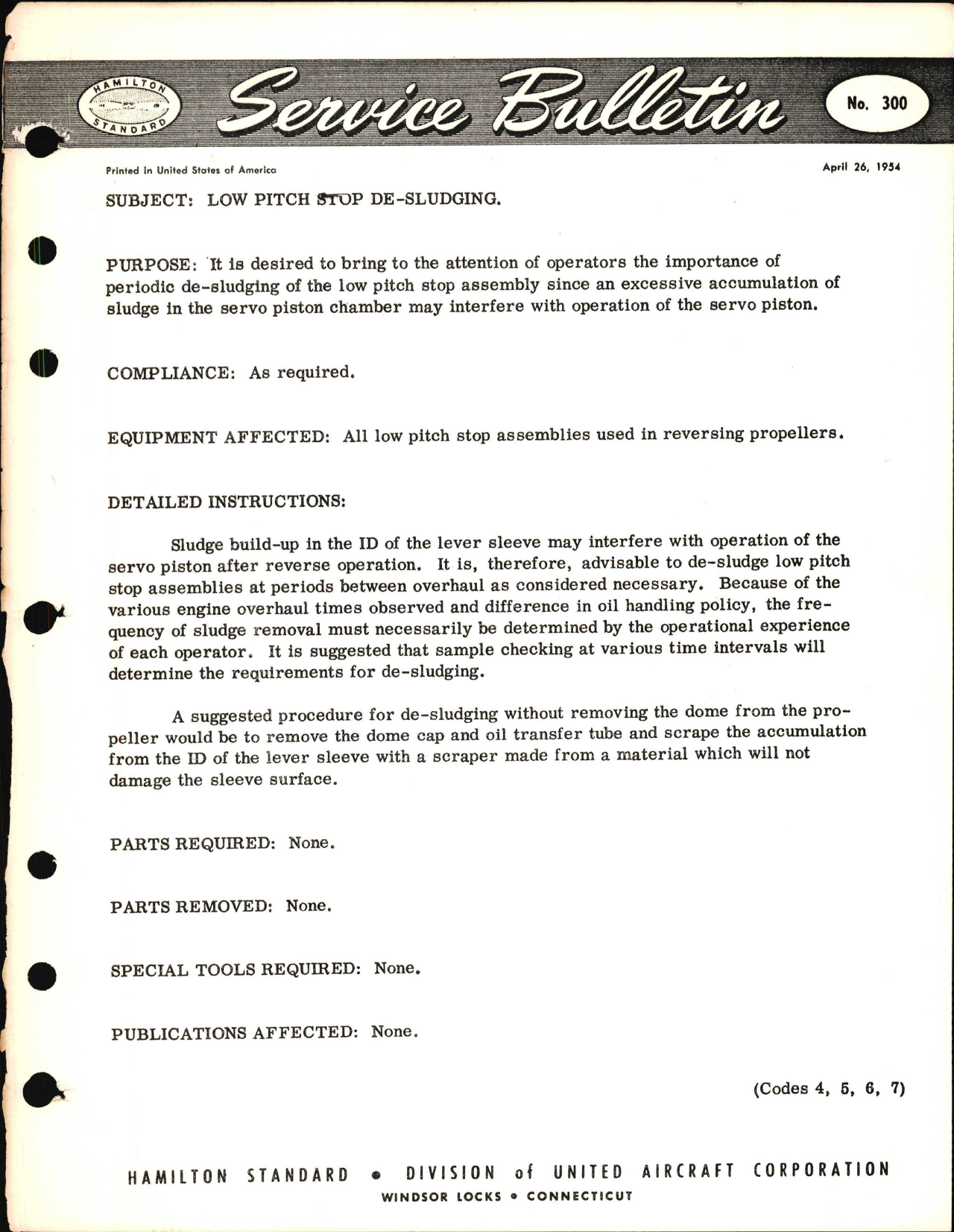 Sample page 1 from AirCorps Library document: Low Pitch Stop De-Sludging