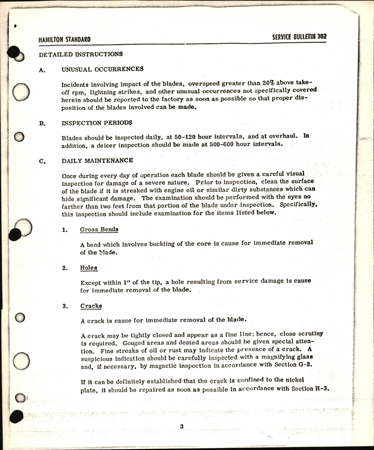 Sample page 3 from AirCorps Library document: Maintenance of Steel Blades