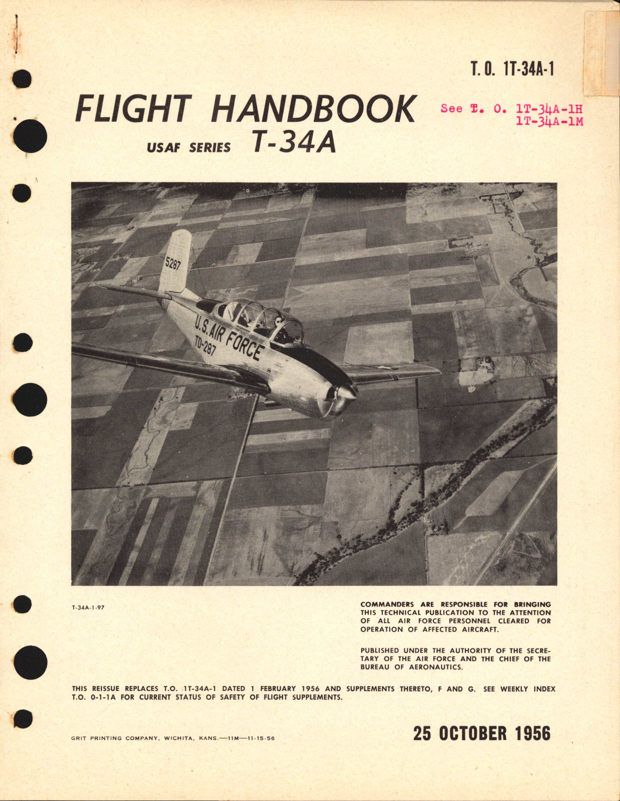 Sample page 1 from AirCorps Library document: Flight Handbook for T-34A