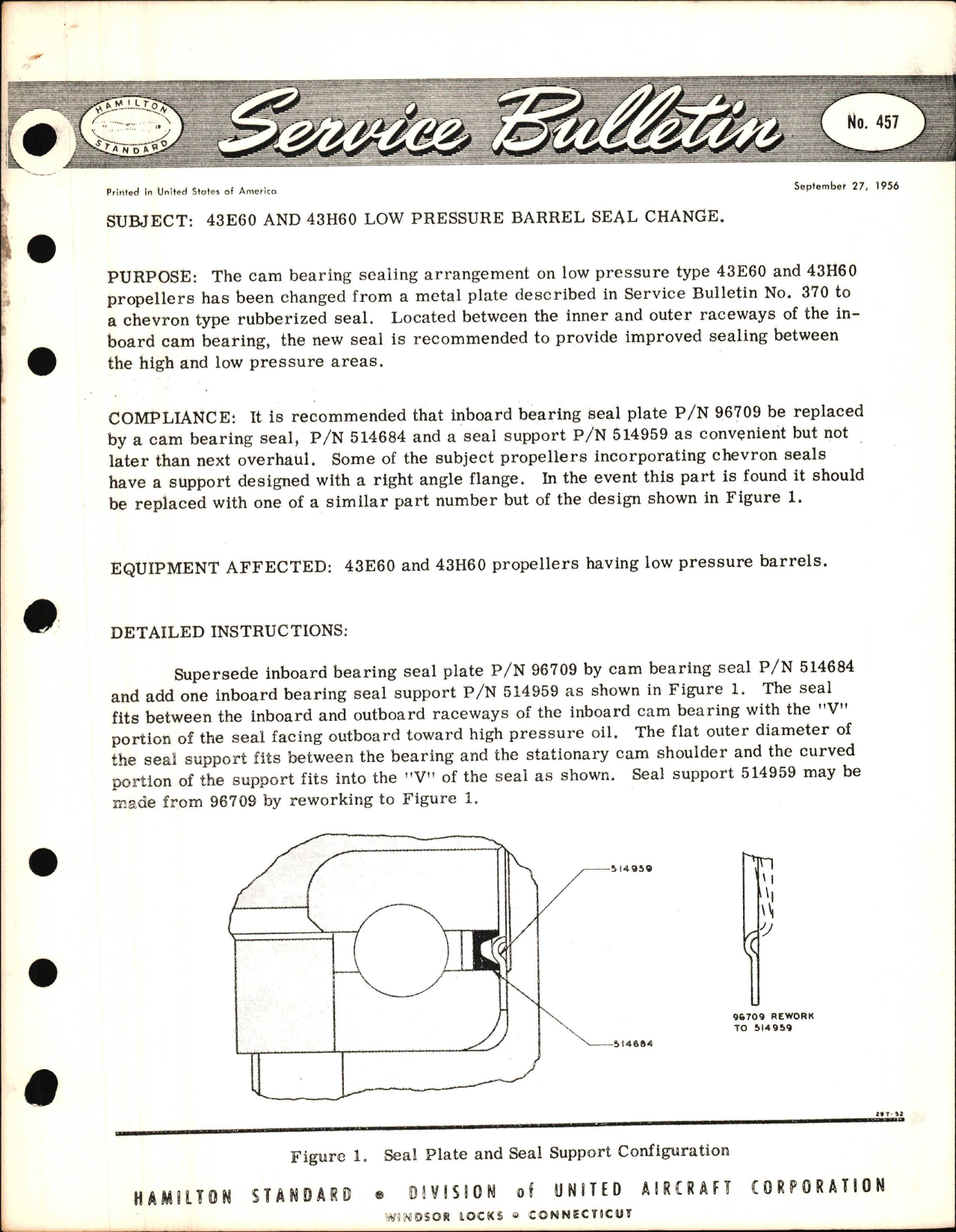 Sample page 1 from AirCorps Library document: 43E60 and 43H60 Low Pressure Barrel Seal Change