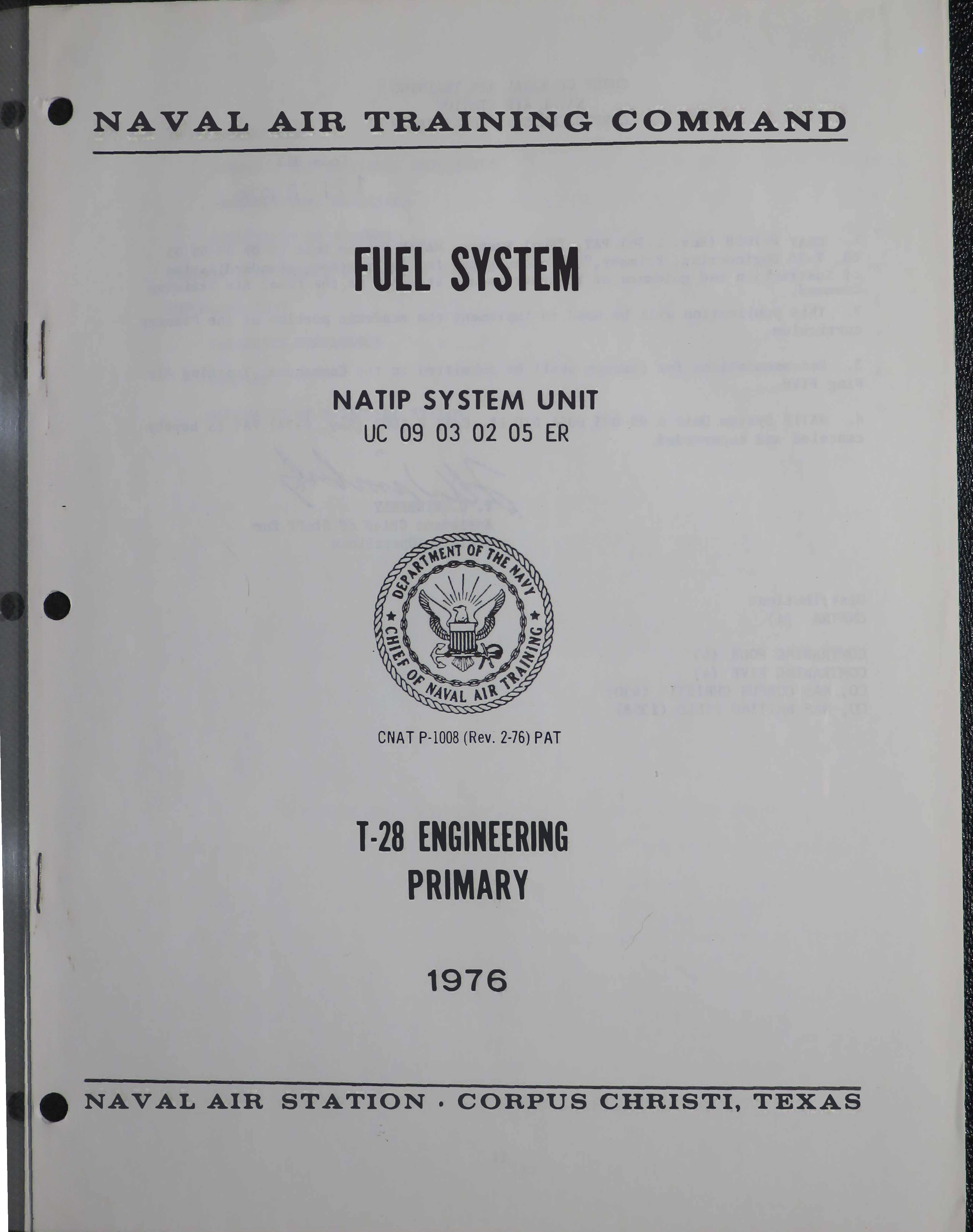 Sample page 1 from AirCorps Library document: Fuel System for T-28