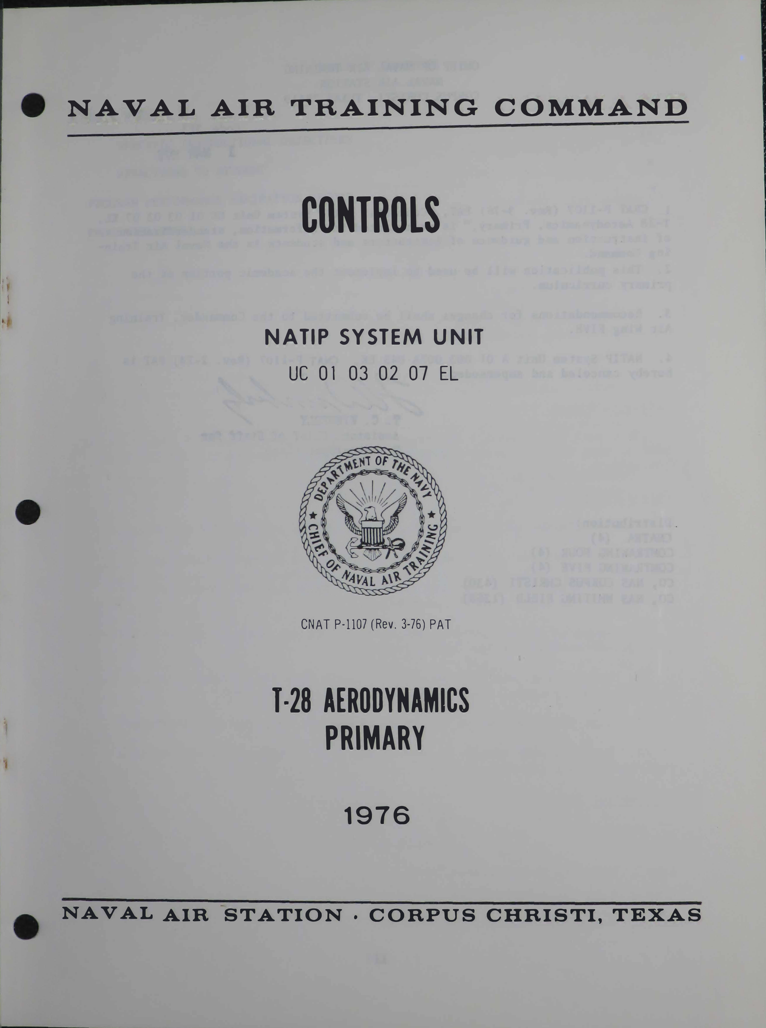 Sample page 1 from AirCorps Library document: Controls