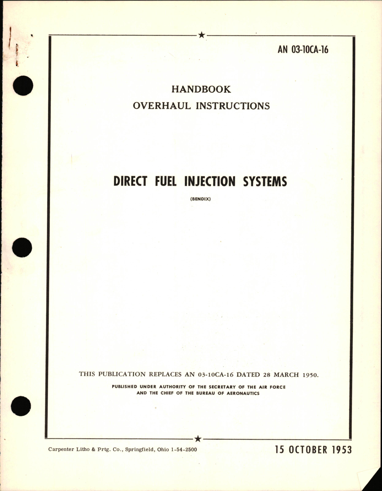 Sample page 1 from AirCorps Library document: Overhaul Instructions for Direct Fuel Injection Systems