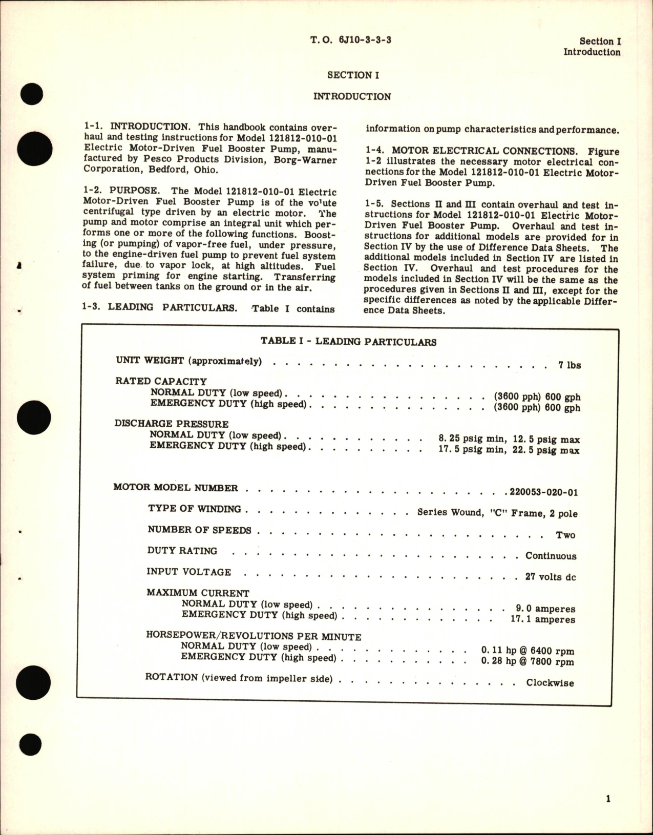 Sample page 5 from AirCorps Library document: Overhaul Instructions for Motor-Driven Fuel Booster Pump Model 121812 Series