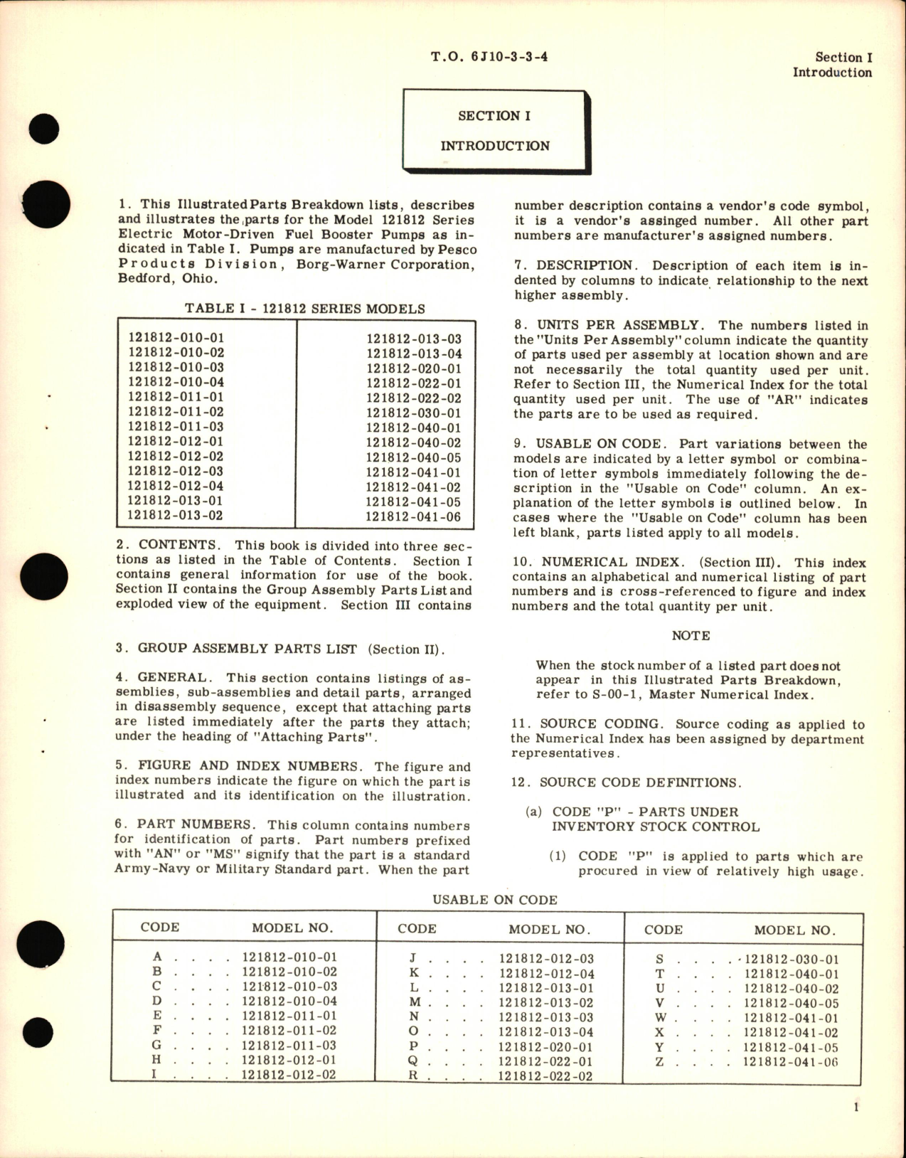 Sample page 5 from AirCorps Library document: Illustrated Parts Breakdown for Motor-Driven Fuel Booster Pump Model 121812 Series