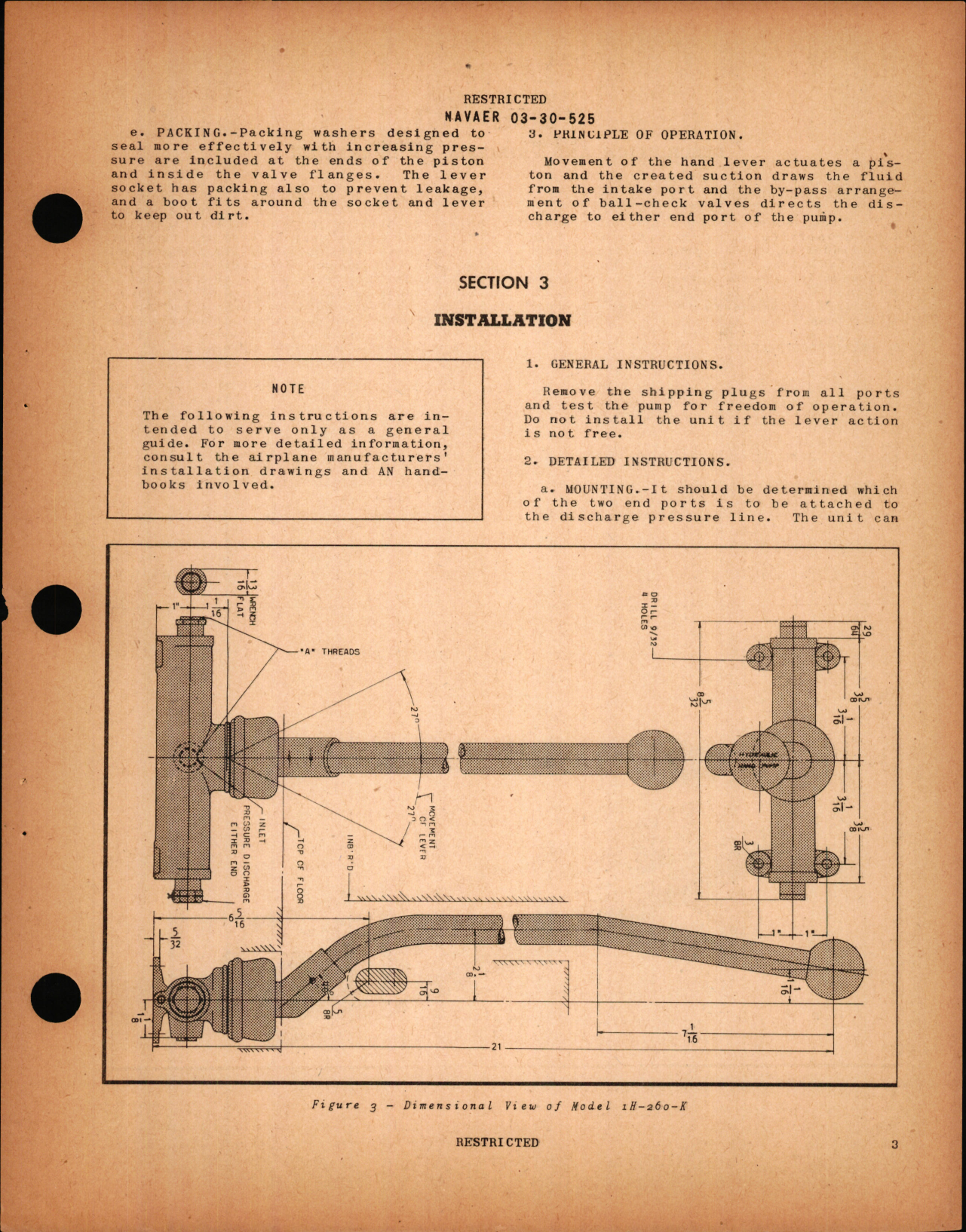 Sample page 7 from AirCorps Library document: Operation, Service, and Overhaul Instructions with Parts Catalog for Hydraulic Hand Pump , 