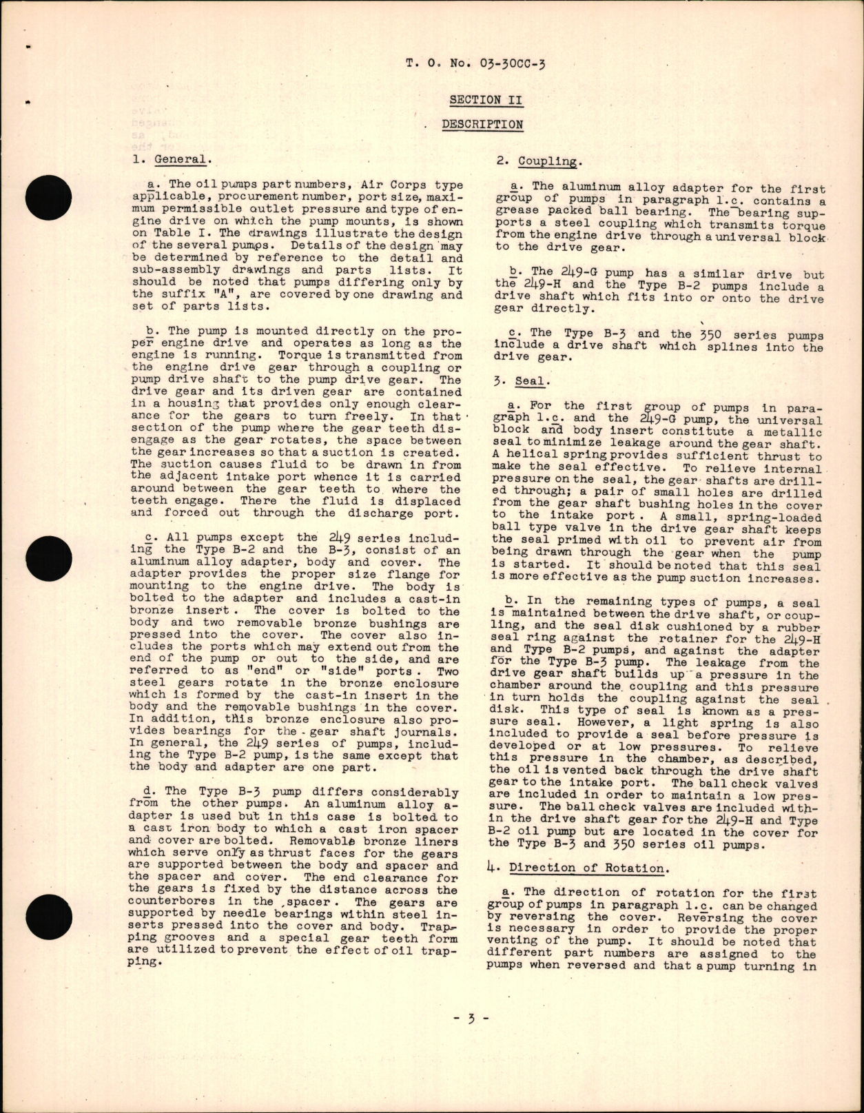 Sample page 7 from AirCorps Library document: Instructions with Parts Catalog for Hydraulic Pumps  Engine-Driven Gear Type