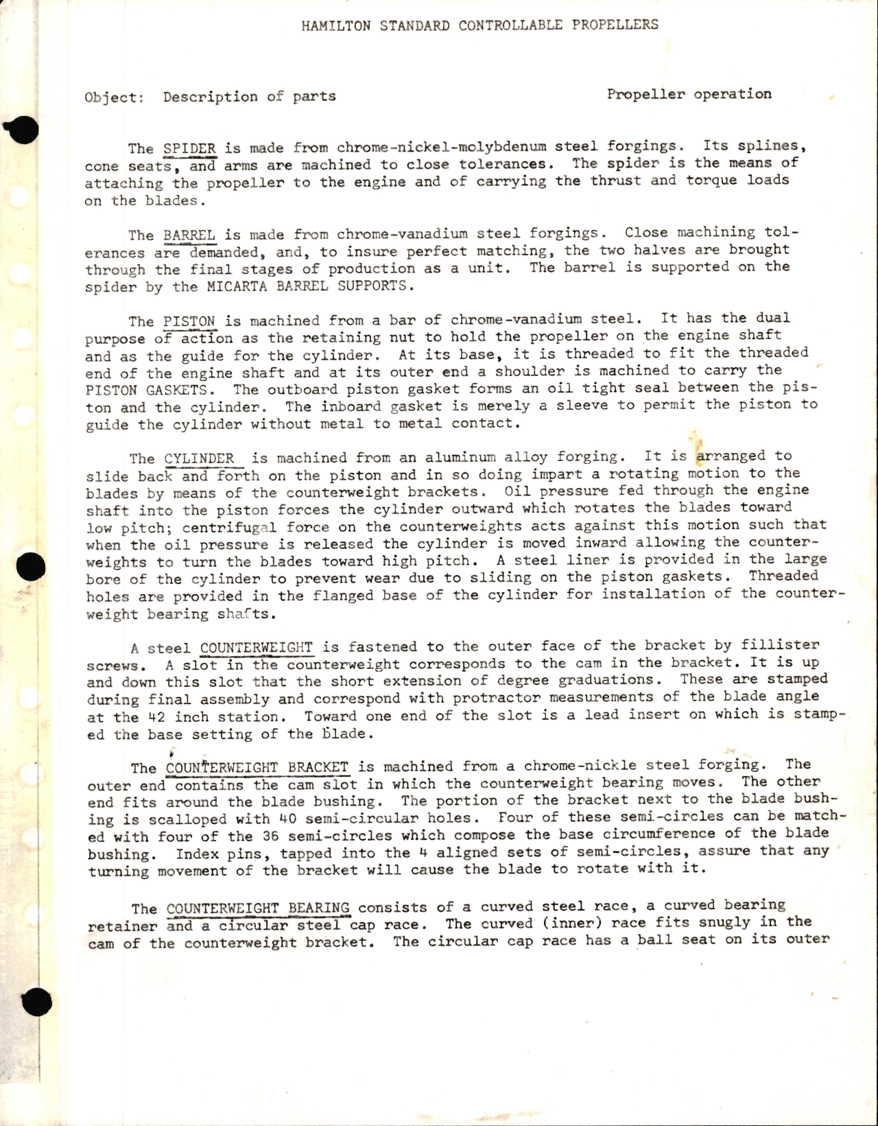 Sample page 1 from AirCorps Library document: Hamilton Standard Controllable Propellers Student Instruction