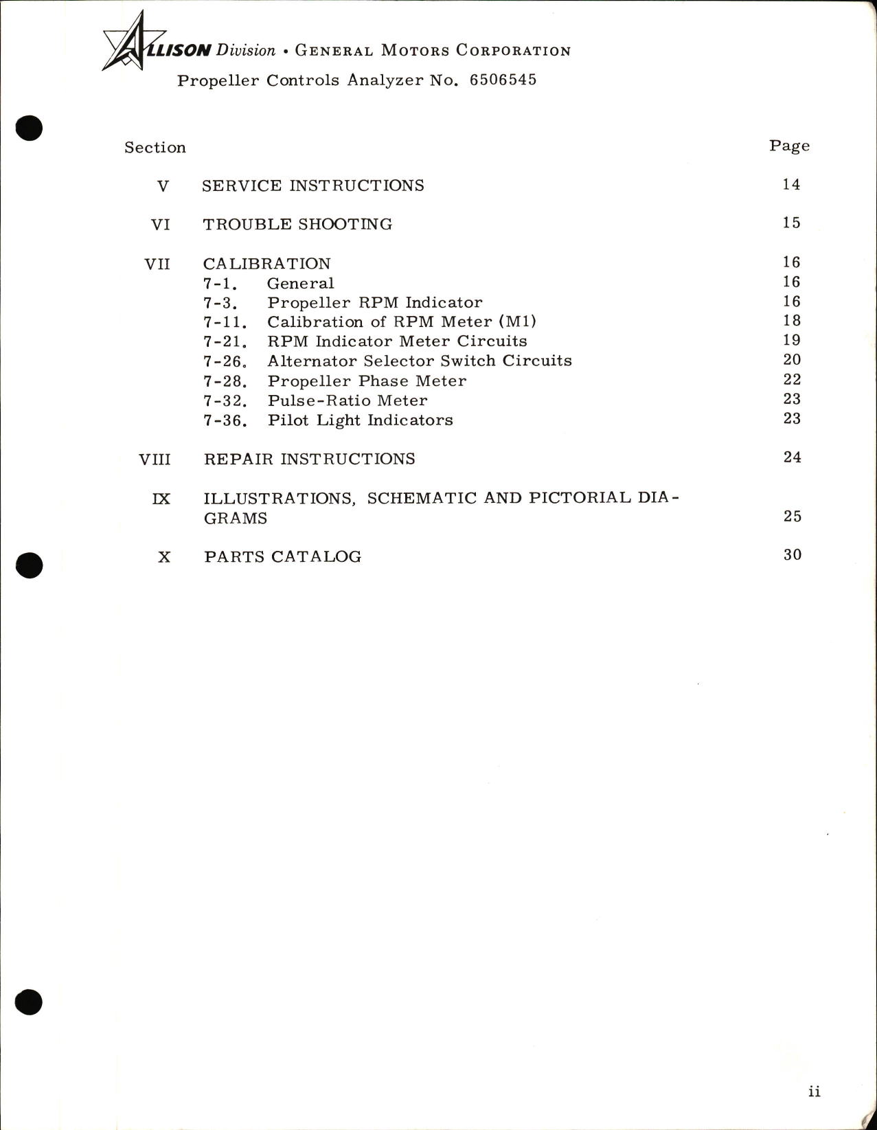 Sample page 5 from AirCorps Library document: Operation & Service Instruction & Parts Catalog for Propeller Electronic Control Analyzer