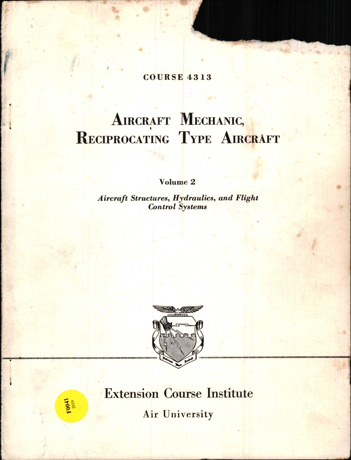 Sample page 1 from AirCorps Library document: Aircraft Mechanic, Reciprocating Type Aircraft