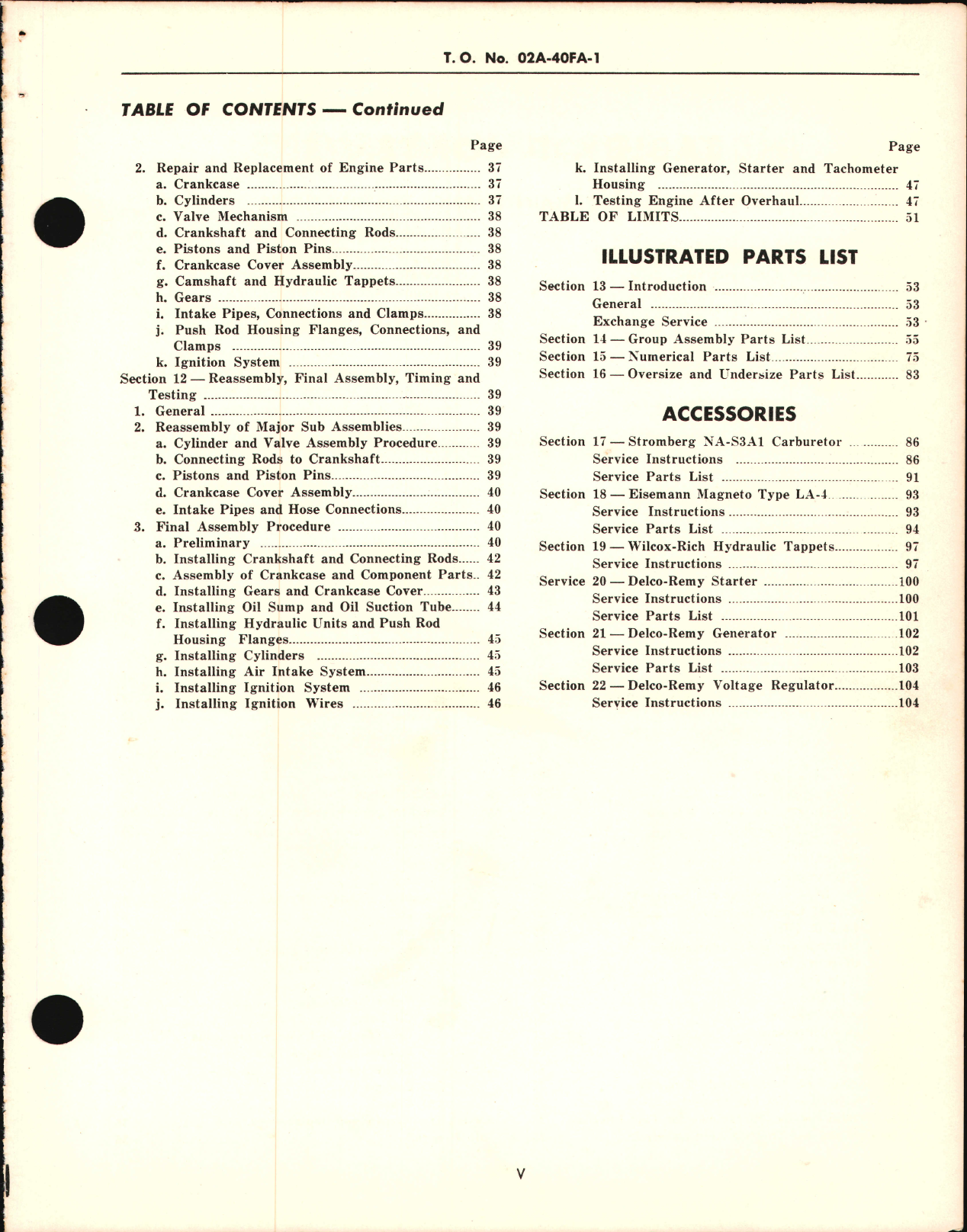 Sample page 5 from AirCorps Library document: Instructions with Parts Catalog for 0-190-1 / C-85