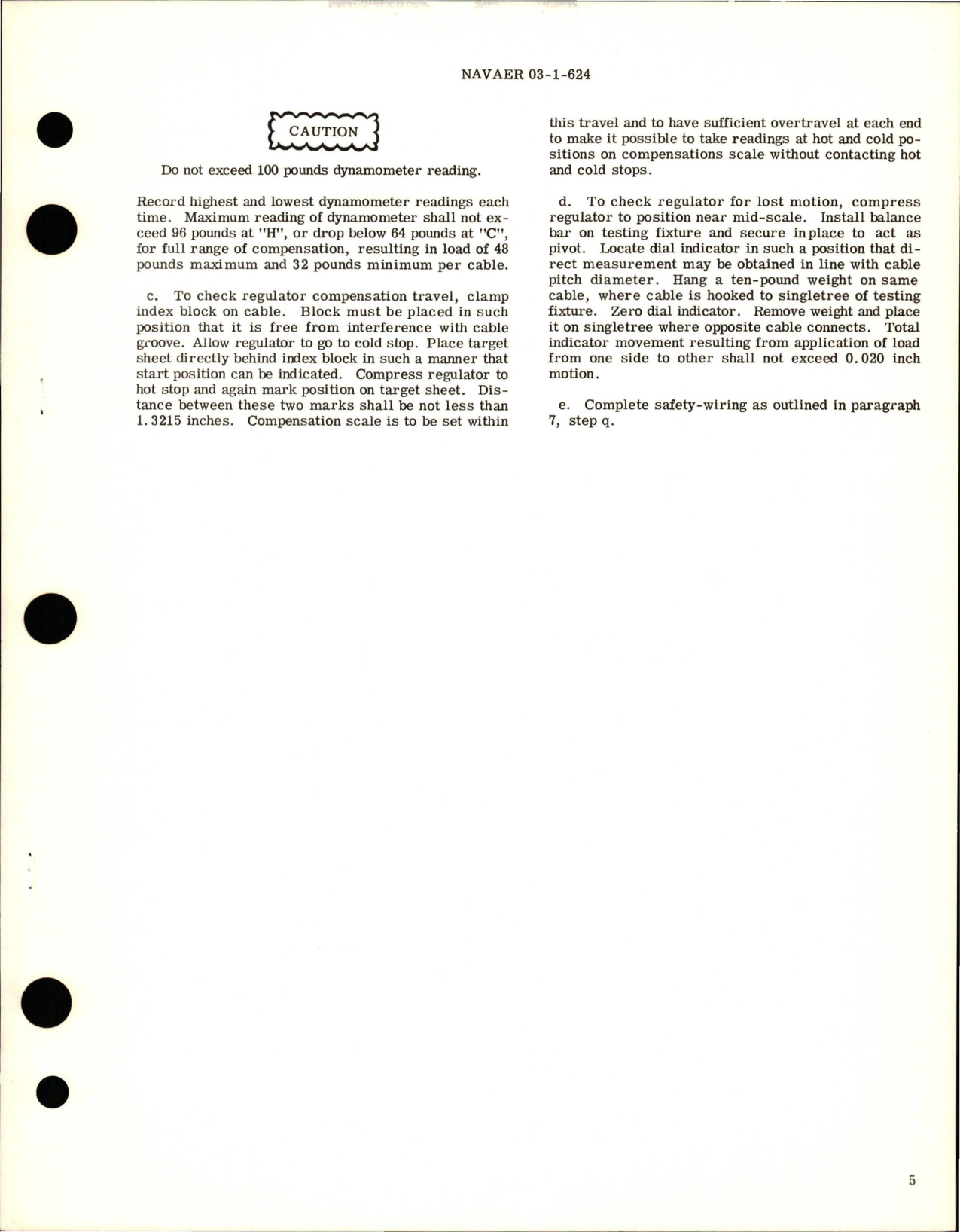 Sample page 5 from AirCorps Library document: Overhaul Instructions with Parts Breakdown for Power Plant Control Tension Regulator - Part R75-9002-40-00