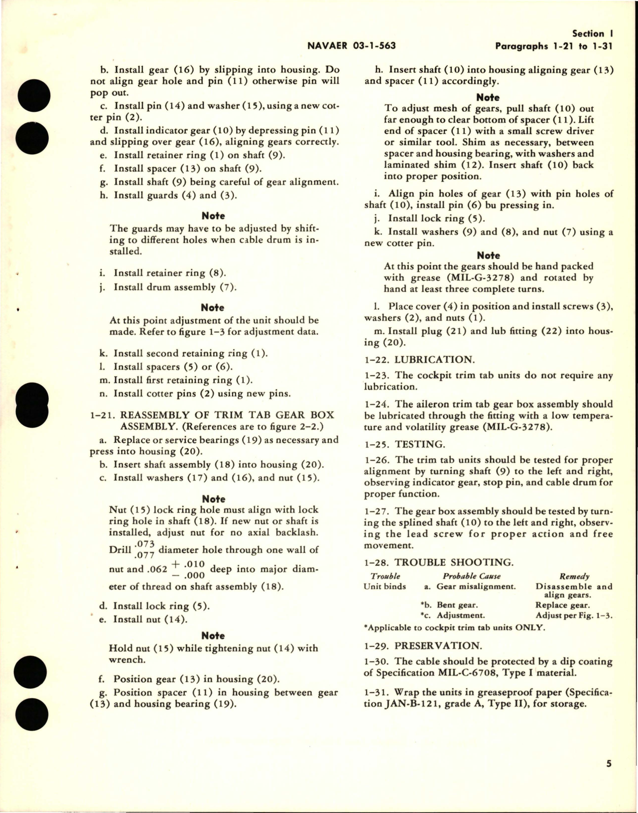 Sample page 7 from AirCorps Library document: Overhaul Instructions with Parts Catalog for Aileron and Rudder Cockpit Trim Tab Units and Aileron Trim Tab Gear Box 