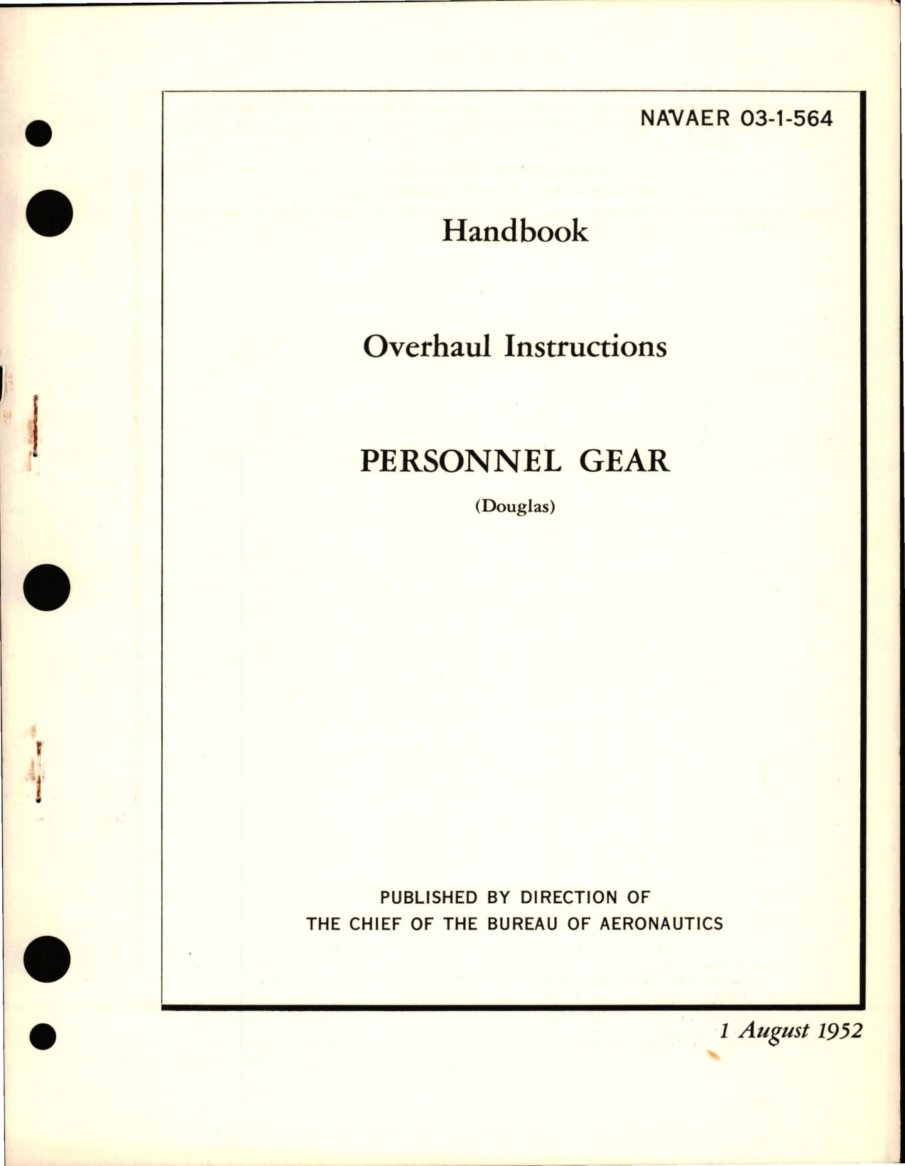 Sample page 1 from AirCorps Library document: Overhaul Instructions for Personnel Gear
