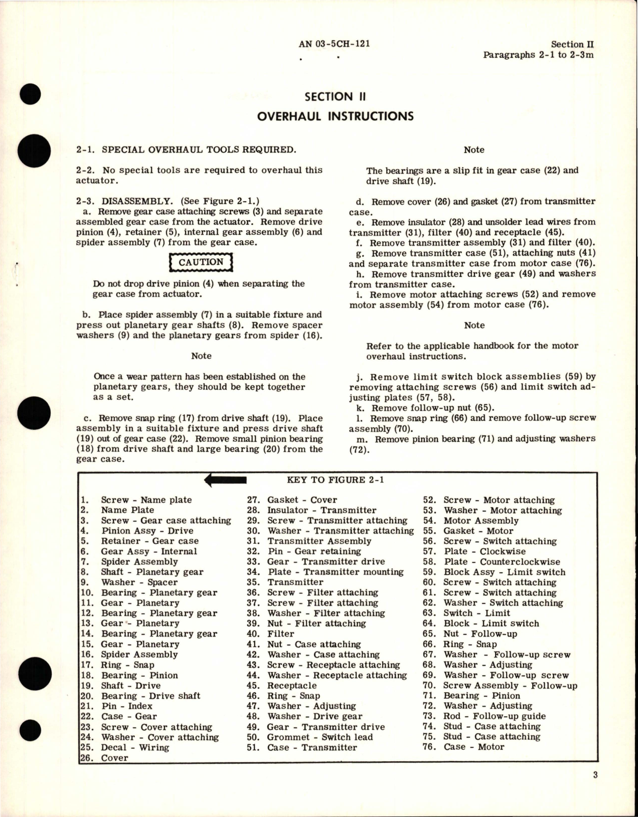 Sample page 5 from AirCorps Library document: Overhaul Instructions for Actuator Assembly - Model 30400-1