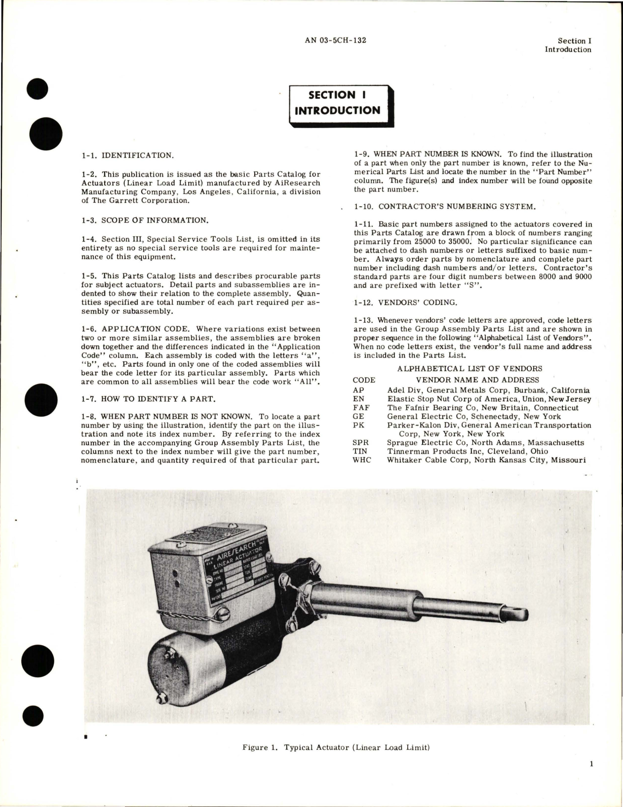 Sample page 5 from AirCorps Library document: Parts Catalog for Linear Load Limit Actuators