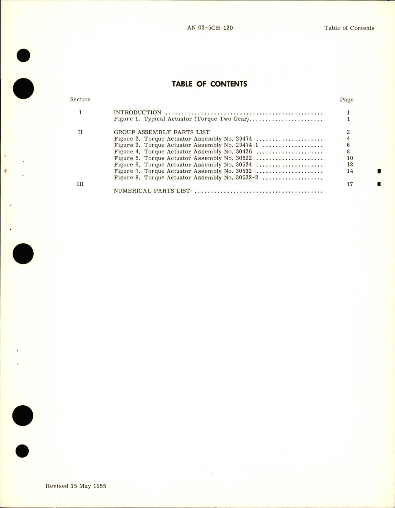 Sample page 5 from AirCorps Library document: Parts Catalog for Torque Actuators - Models ETA05-12, ETA05-57