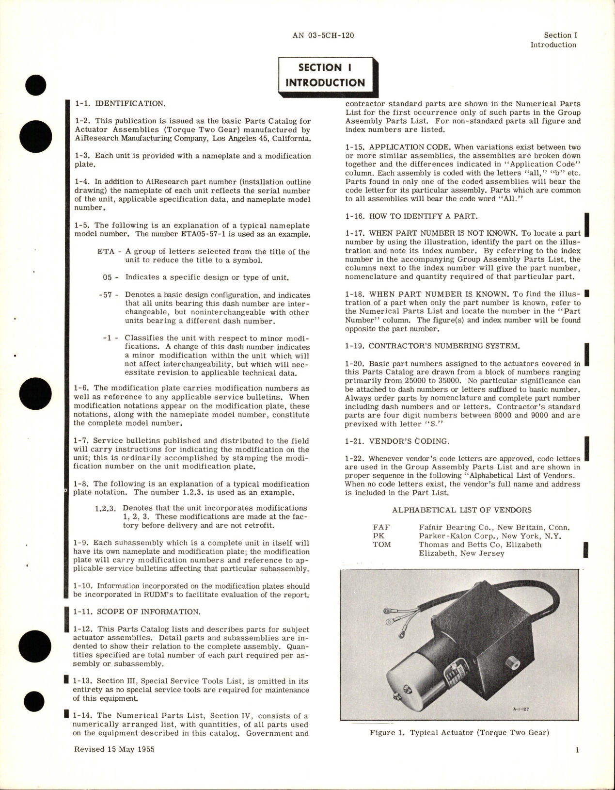 Sample page 7 from AirCorps Library document: Parts Catalog for Torque Actuators - Models ETA05-12, ETA05-57