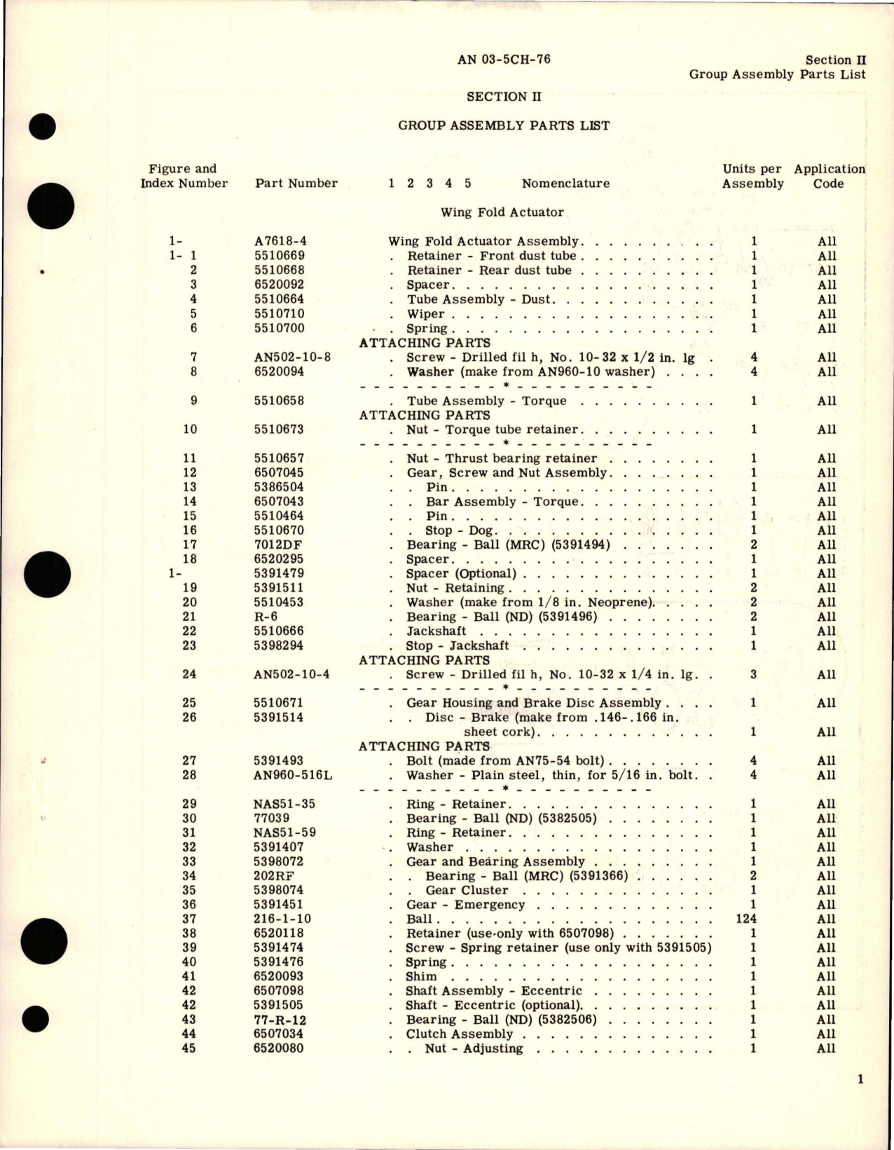 Sample page 5 from AirCorps Library document: Parts Catalog for Actuators