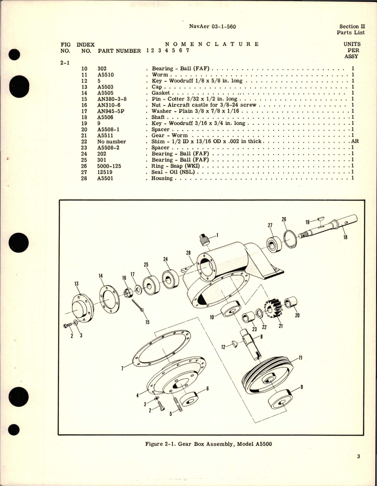 Sample page 5 from AirCorps Library document: Overhaul Instructions with Parts Catalog for Pilot Canopy Gear Box Assembly - Model A 5500 