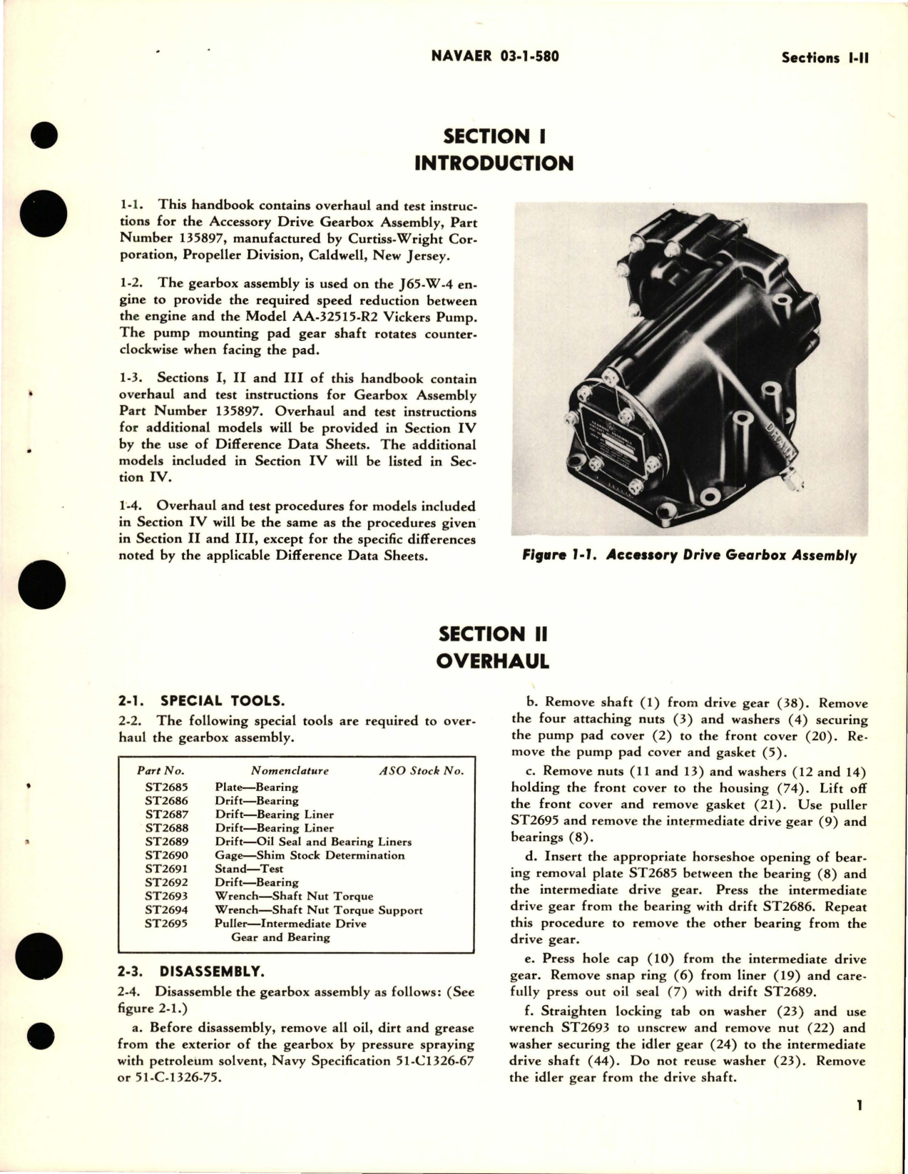 Sample page 5 from AirCorps Library document: Overhaul Instructions for Accessory Drive Gearbox Assembly - Part 135897 