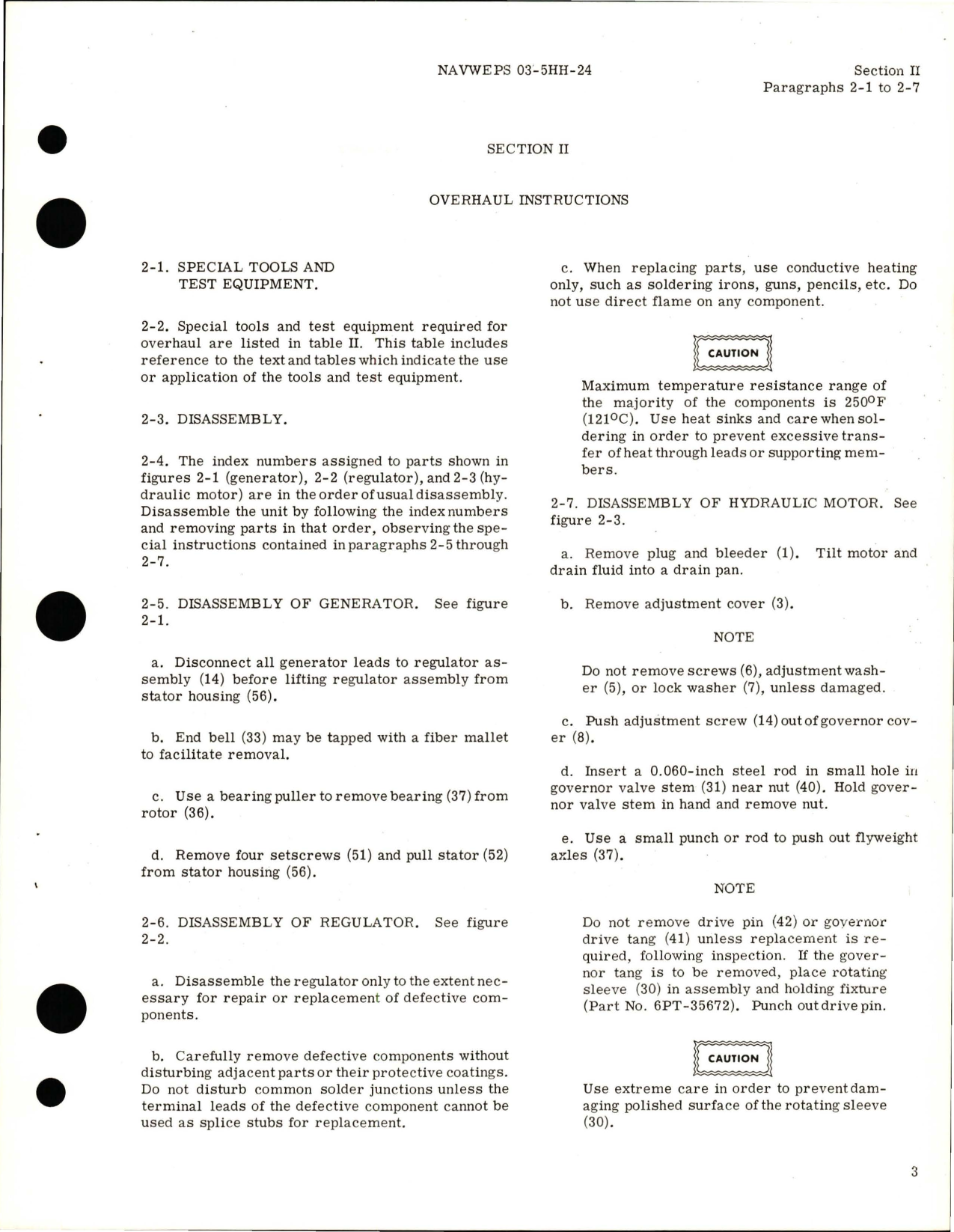 Sample page 5 from AirCorps Library document: Overhaul Instructions for Motor-Generator - Part MGE 75-1 and Hydraulic Motor - Part 684386C