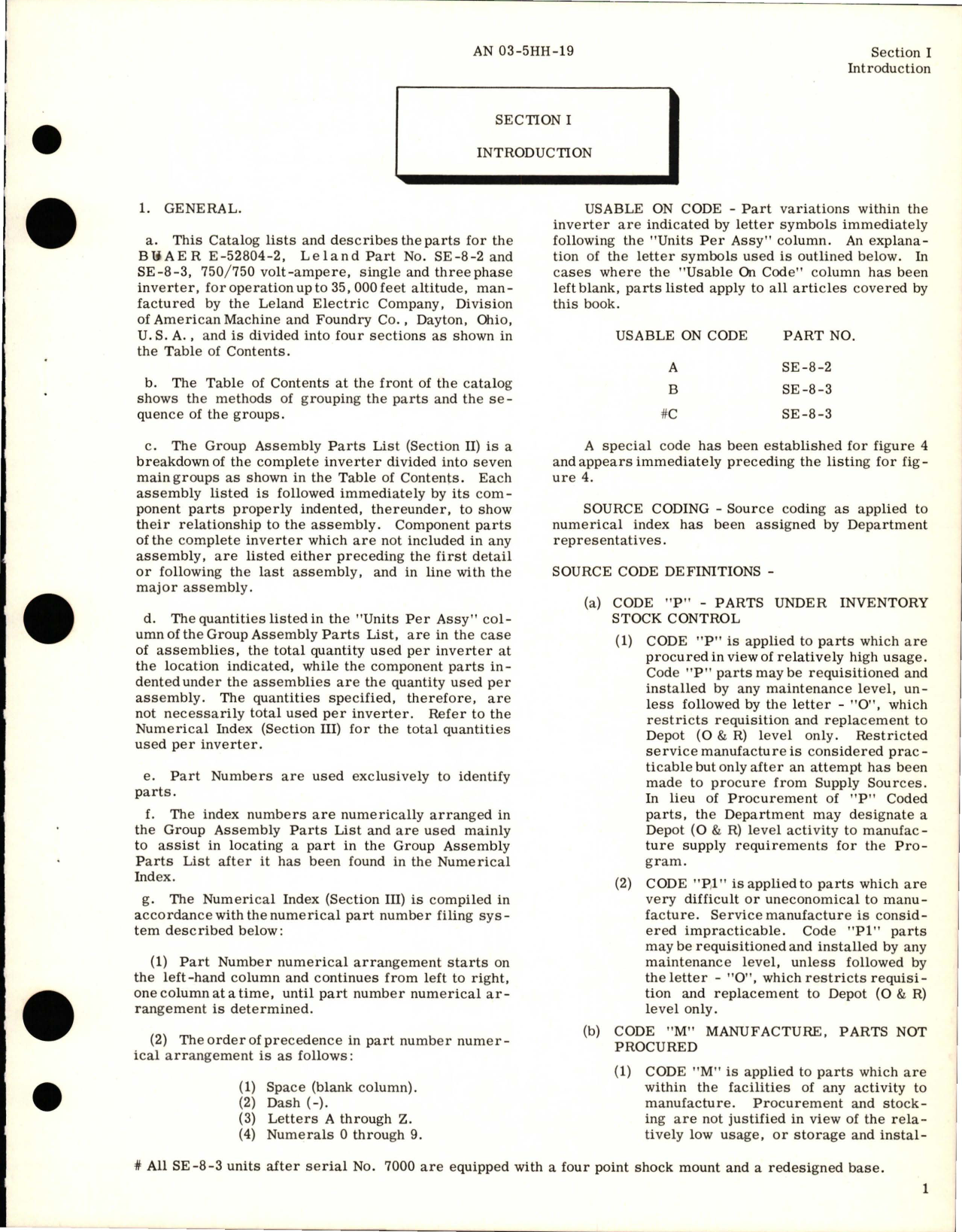 Sample page 5 from AirCorps Library document: Illustrated Parts Breakdown for Inverter - Parts SE-8-2 and SE-8-3