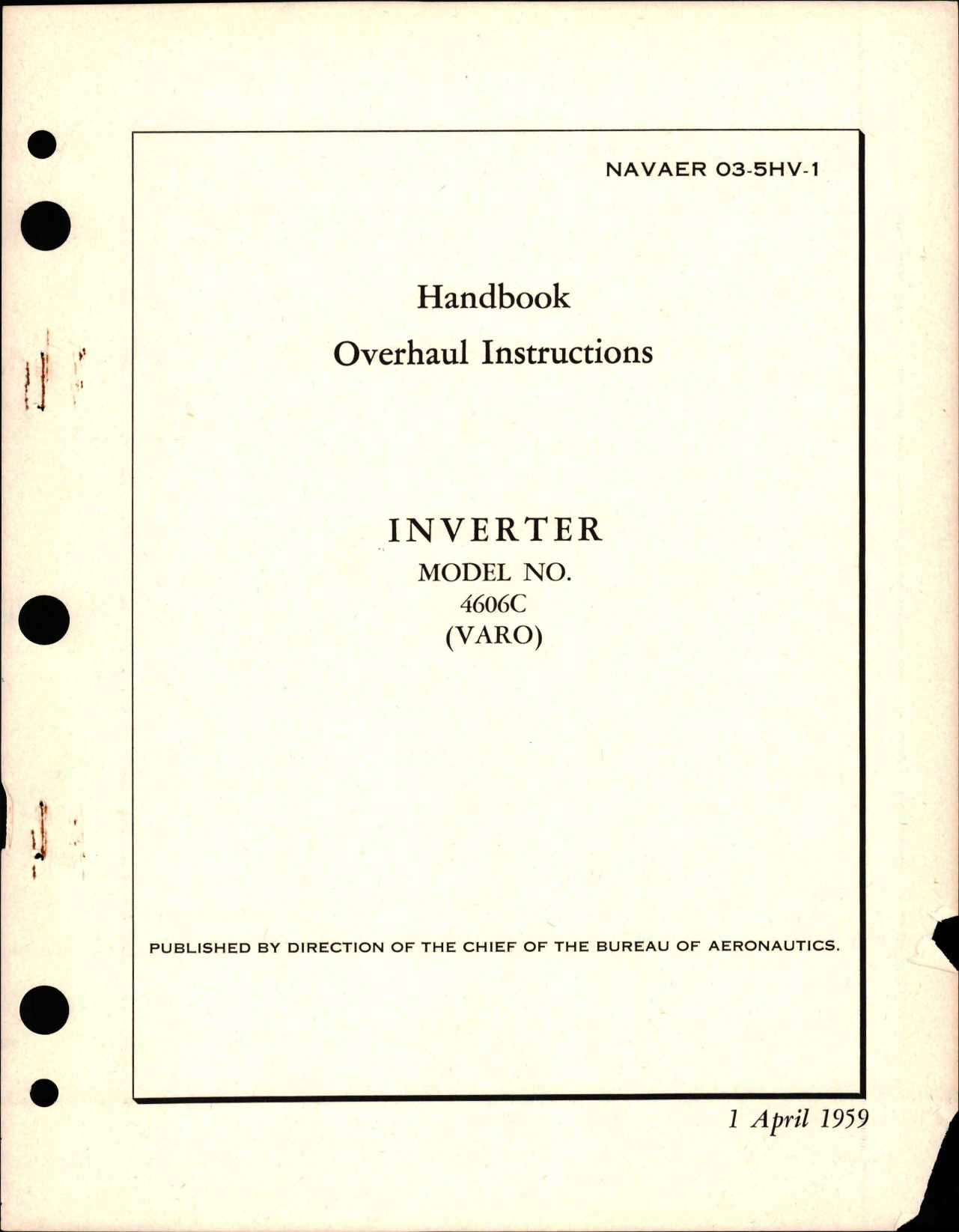 Sample page 1 from AirCorps Library document: Overhaul Instructions with Parts Breakdown for Selector Switch Assembly- Part C-8341 and C-8341M