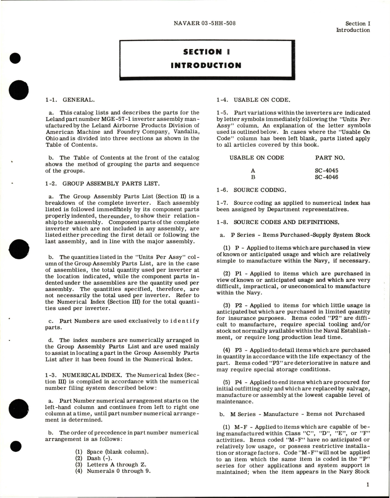 Sample page 5 from AirCorps Library document: Illustrated Parts Breakdown for Inverter - Part MGE-57-1 