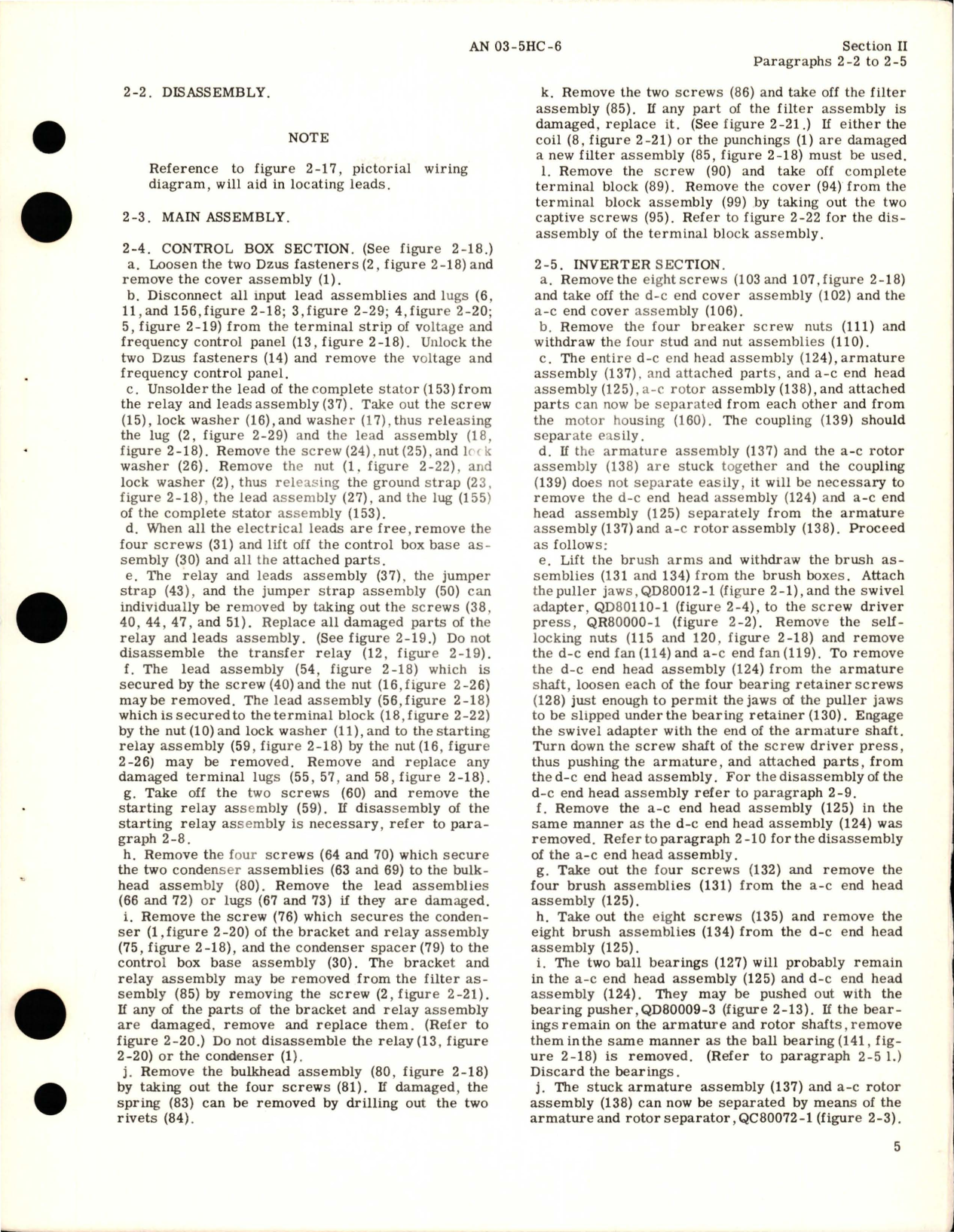 Sample page 9 from AirCorps Library document: Overhaul Instructions for Inverter - Models 1518-1-F, -G, -H