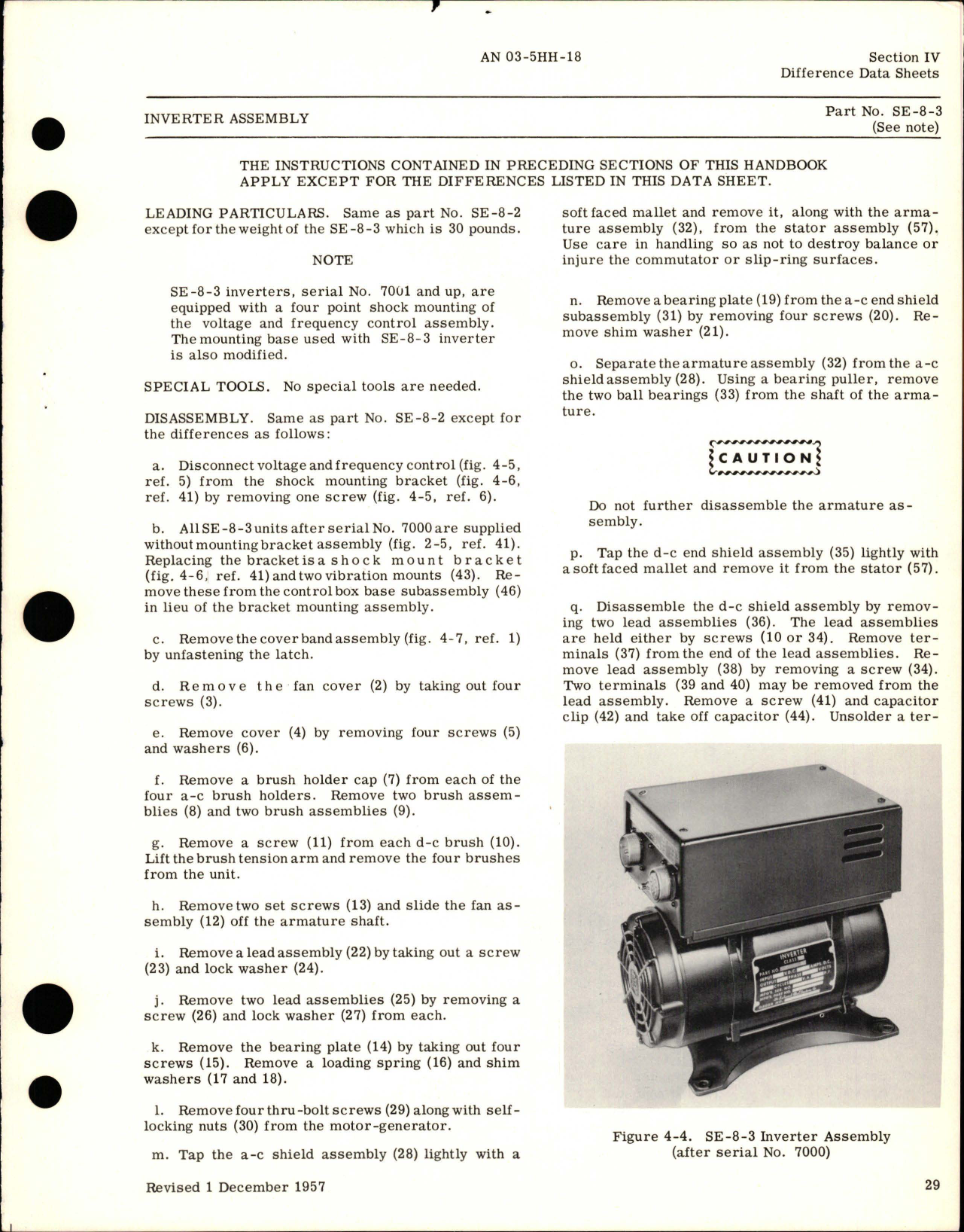 Sample page 5 from AirCorps Library document: Overhaul Instructions for Inverter - Parts SE-8-2 and SE-8-3