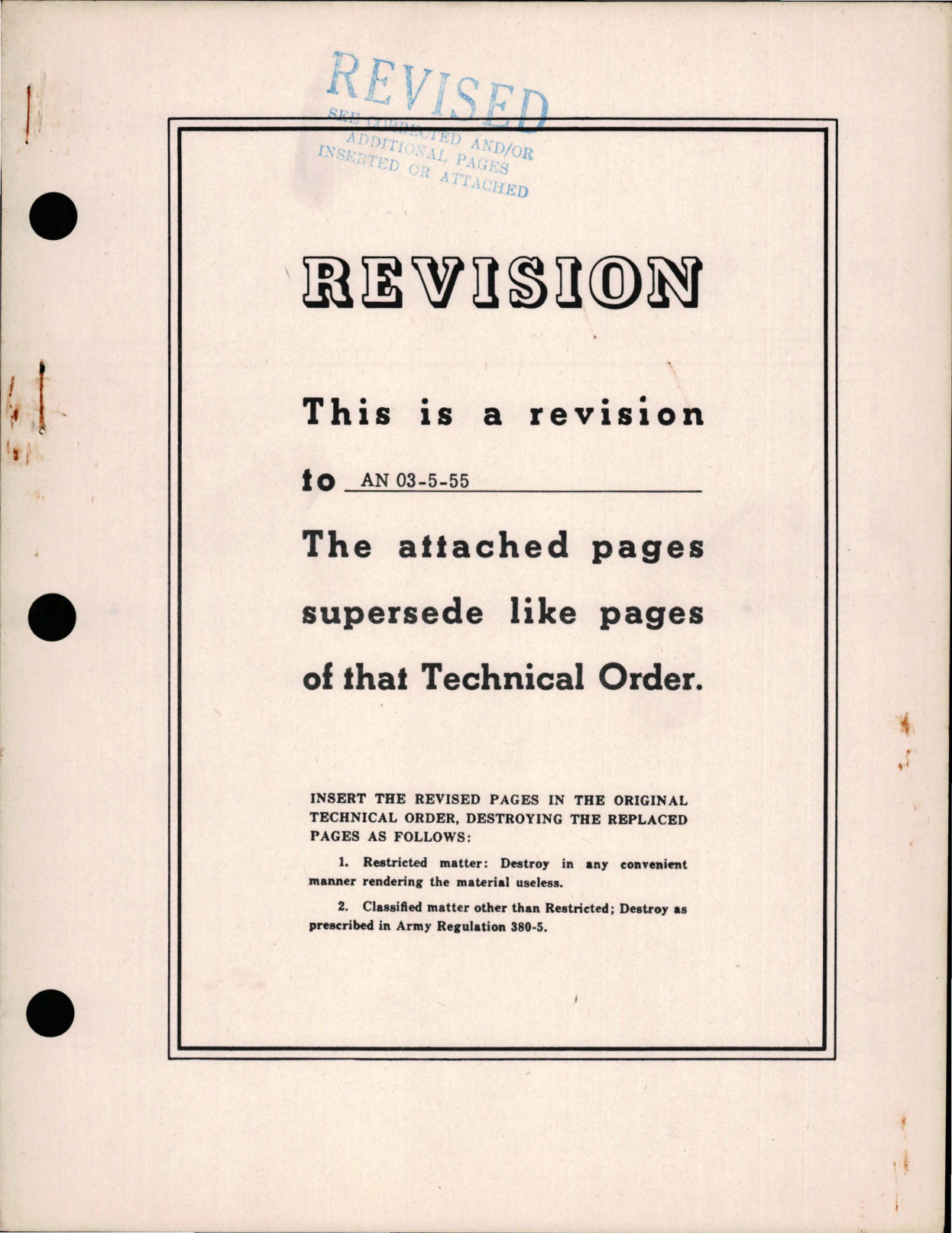 Sample page 1 from AirCorps Library document: Revision to Instructions with Parts Catalog for Aircraft Flasher Mechanism - Types FA-121 and FA-122 