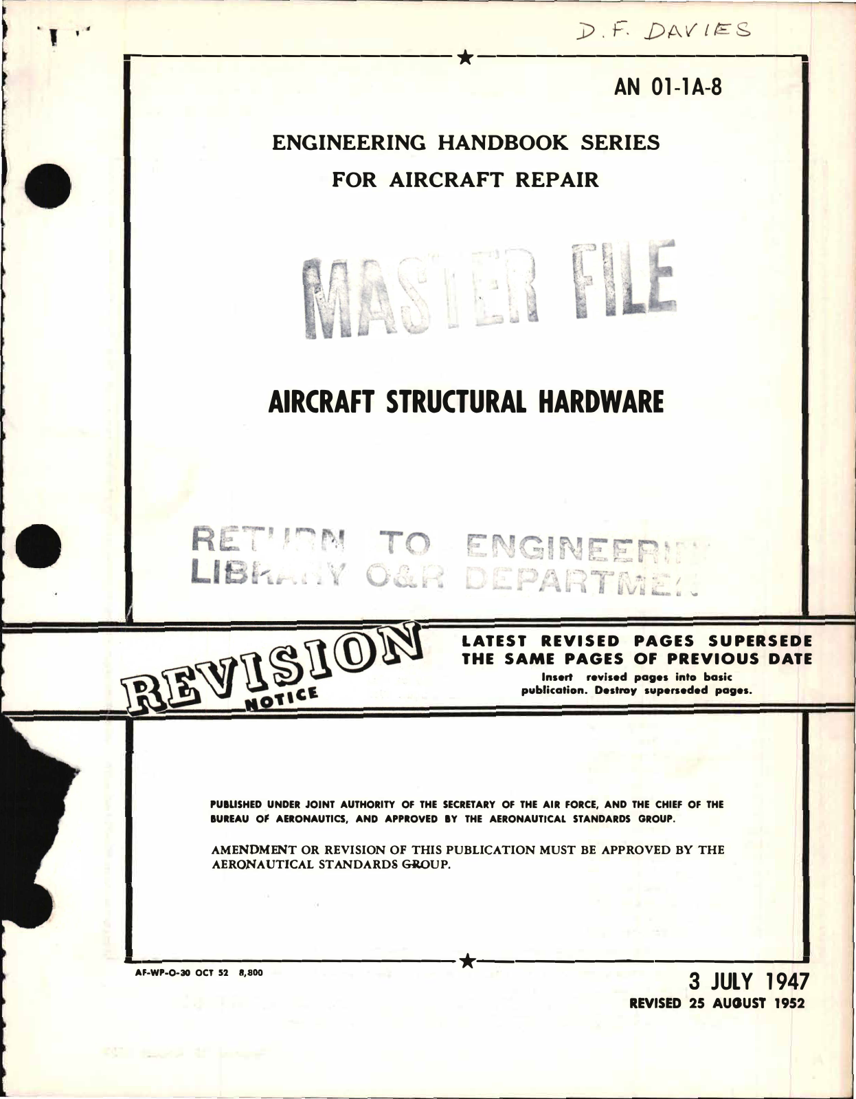 Sample page 1 from AirCorps Library document: Aircraft Structural Hardware