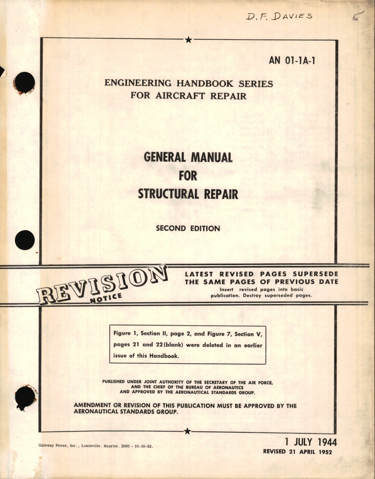 Sample page 1 from AirCorps Library document: General Manual for Structural Repair