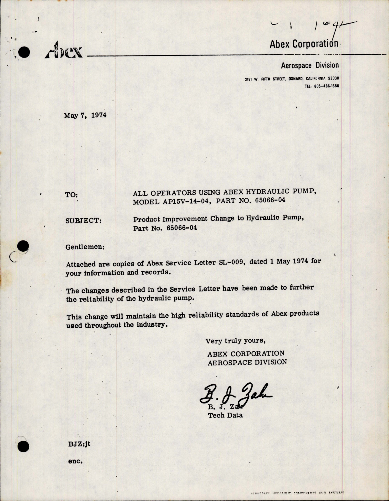 Sample page 5 from AirCorps Library document: Hydraulic Power Engine Driven Pump Configuration Modification - Model AP15V-14-04 - Part 65066-04