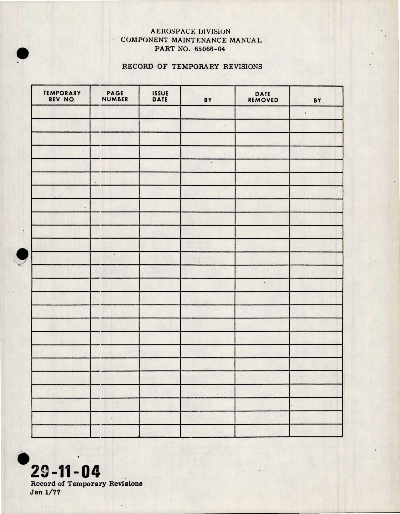 Sample page 5 from AirCorps Library document: Maintenance Manual for Hydraulic Pump - Part 65066-04 - Model AP15V-14-04 