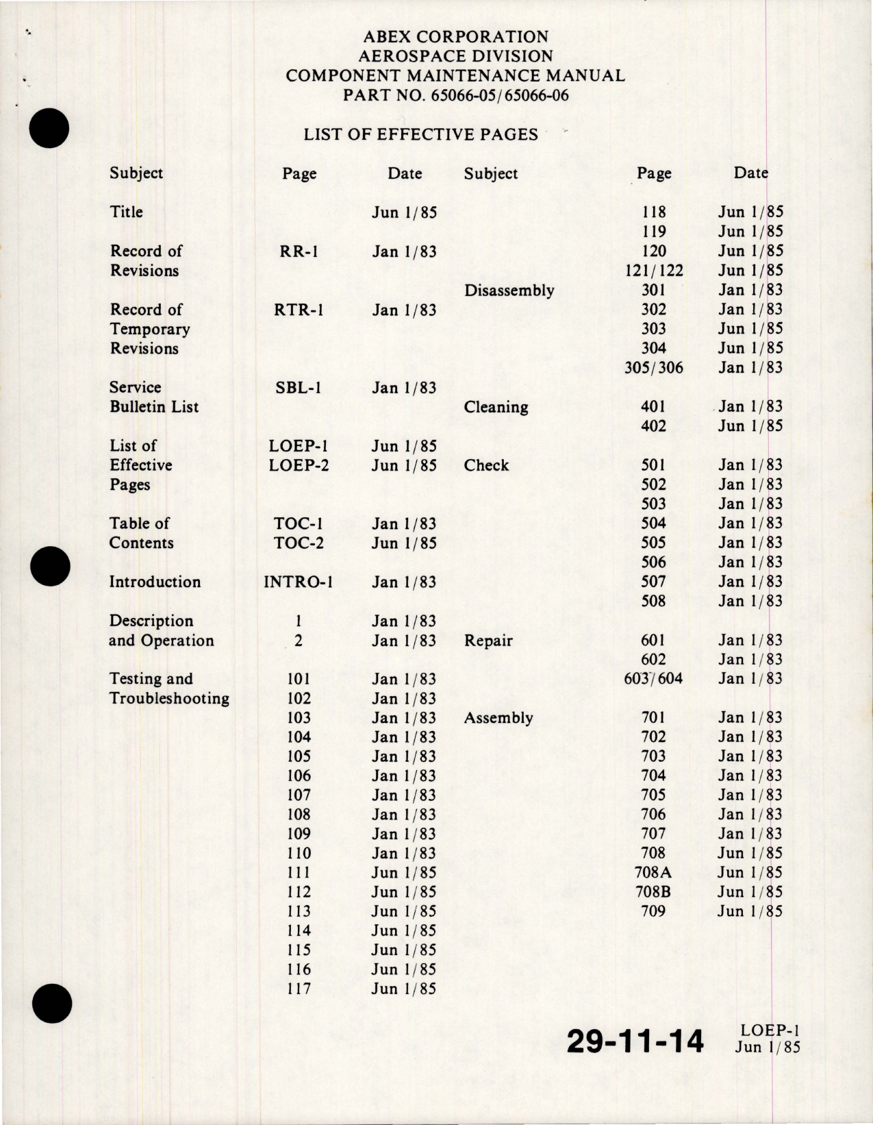 Sample page 7 from AirCorps Library document: Maintenance Manual w Parts List for Variable Delivery Hydraulic Pump - Parts 65066-05 and 65066-06