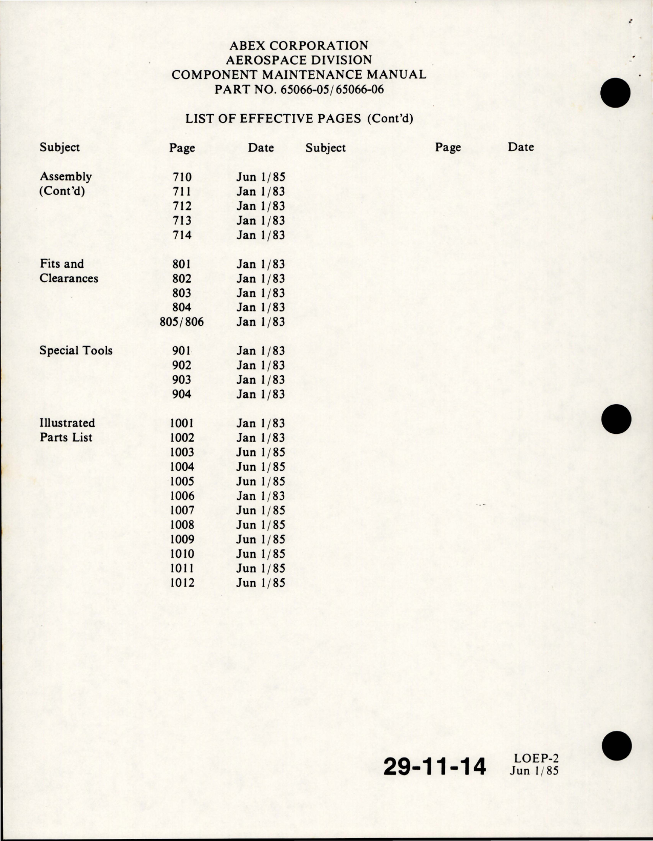 Sample page 8 from AirCorps Library document: Maintenance Manual w Parts List for Variable Delivery Hydraulic Pump - Parts 65066-05 and 65066-06