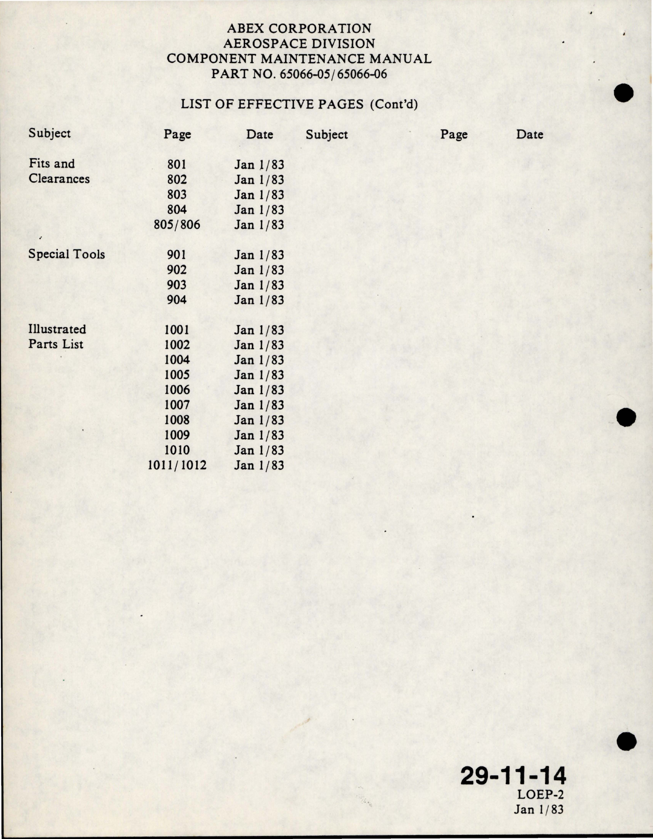 Sample page 8 from AirCorps Library document: Maintenance Manual with Parts List for Variable Delivery Hydraulic Pump - Parts 65066-05 and 65066-06 