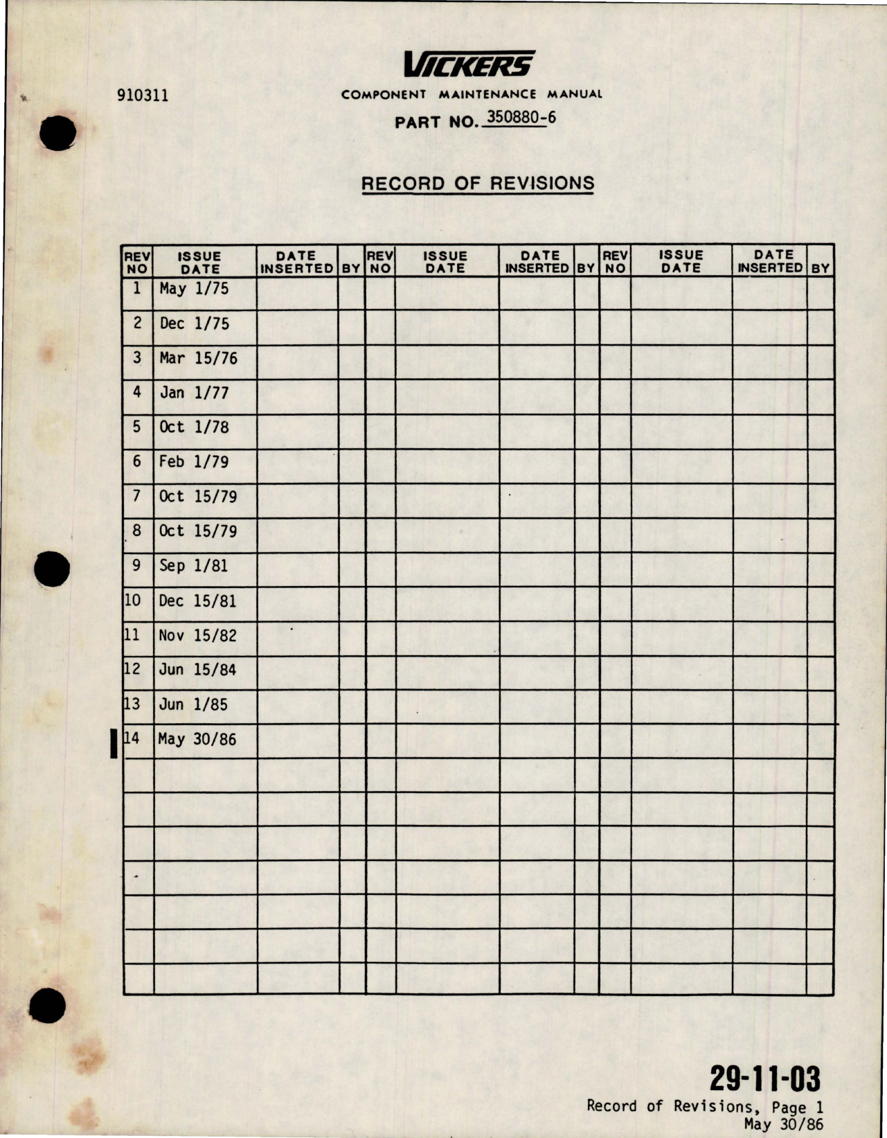 Sample page 5 from AirCorps Library document: Maintenance Manual with Parts List for Variable Displacement Hydraulic Pump - Parts 350880-6 and 623272