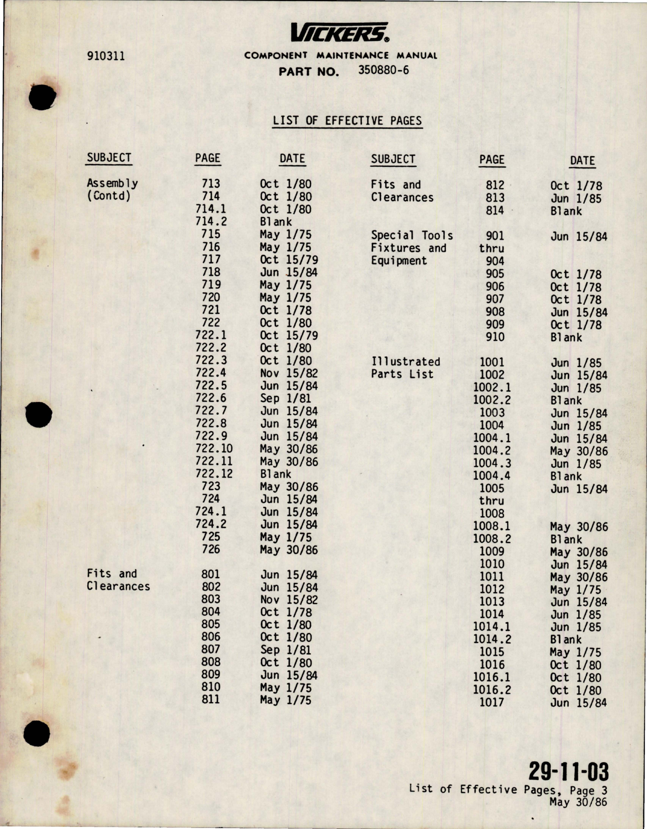Sample page 7 from AirCorps Library document: Maintenance Manual with Parts List for Variable Displacement Hydraulic Pump - Parts 350880-6 and 623272