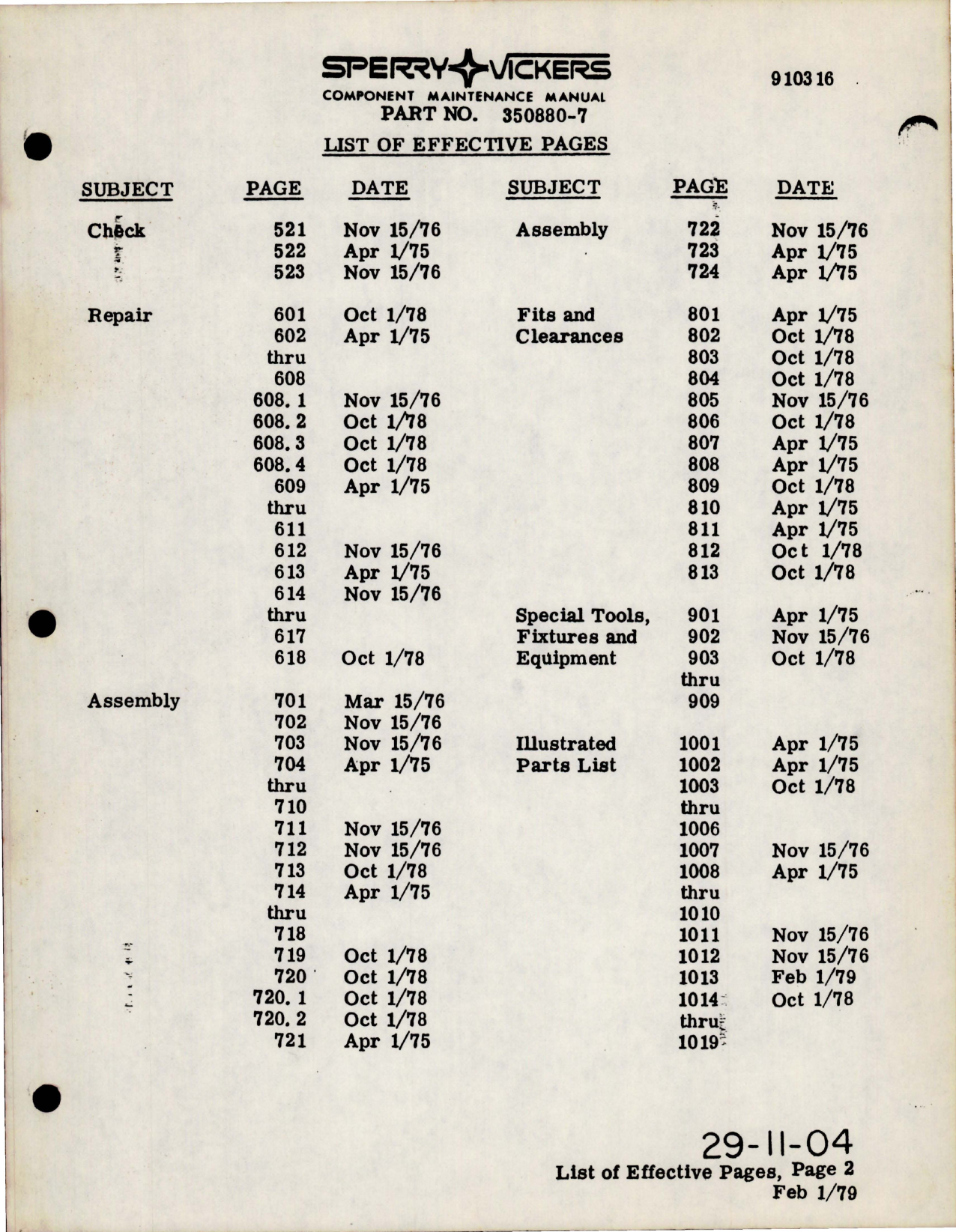 Sample page 8 from AirCorps Library document: Maintenance Manual with Illustrated Parts List for Variable Displacement Hydraulic Pump - Model PV3-240-2G - Part 360880-7